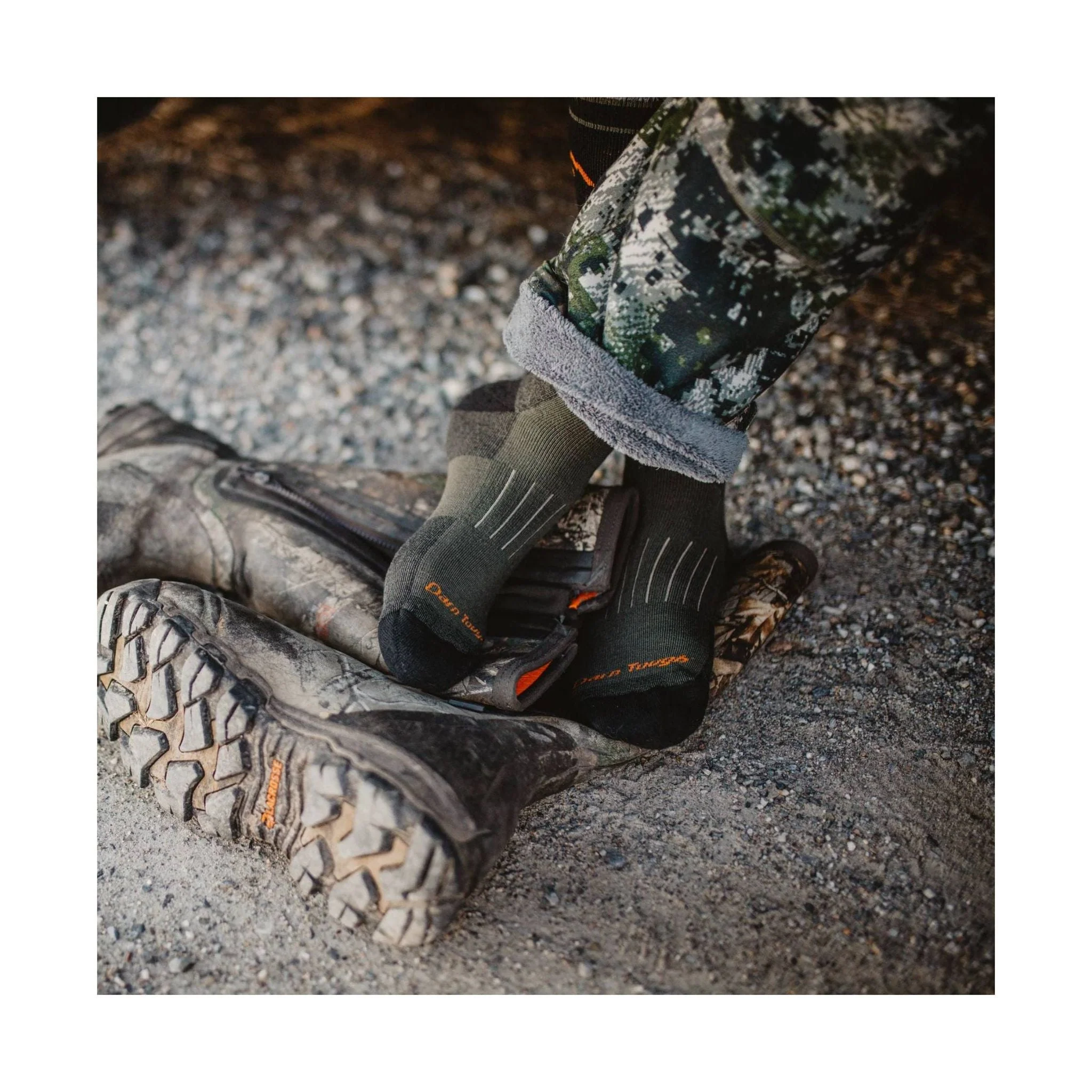 Darn Tough Vermont Men's Boot Heavyweight Hunting Sock - Forest - Image 4