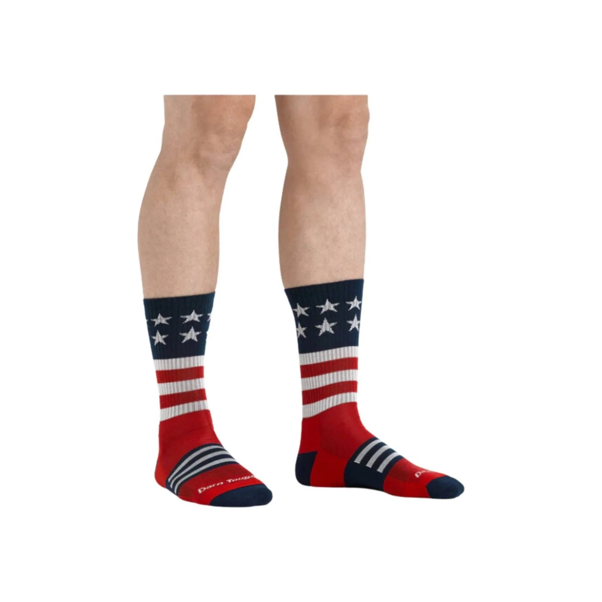 Darn Tough Vermont Men's Captain Stripe Micro Crew Lightweight Hiking Sock - Stars and Stripes - Image 2