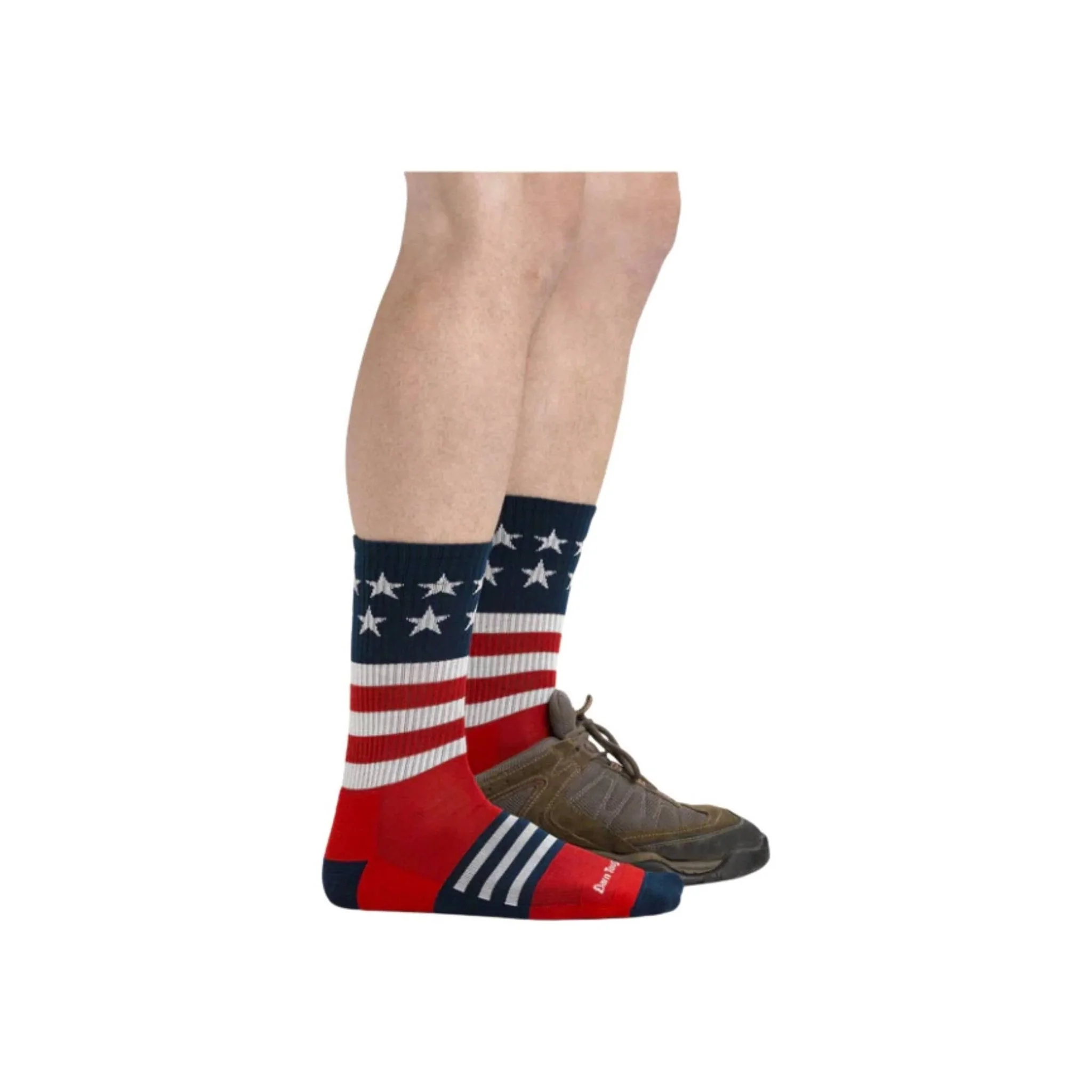 Darn Tough Vermont Men's Captain Stripe Micro Crew Lightweight Hiking Sock - Stars and Stripes - Image 3