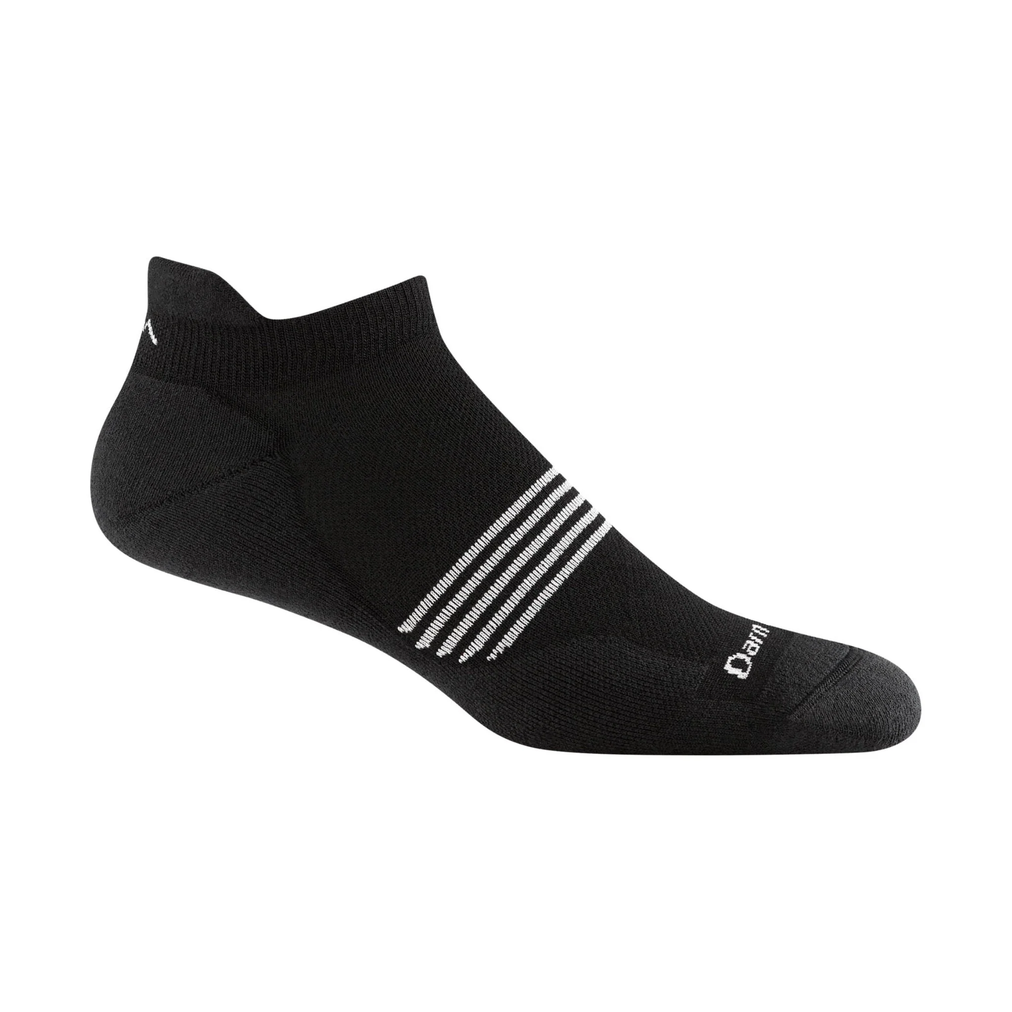 Darn Tough Vermont Men's Element No Show Tab Lightweight Running Sock - Black