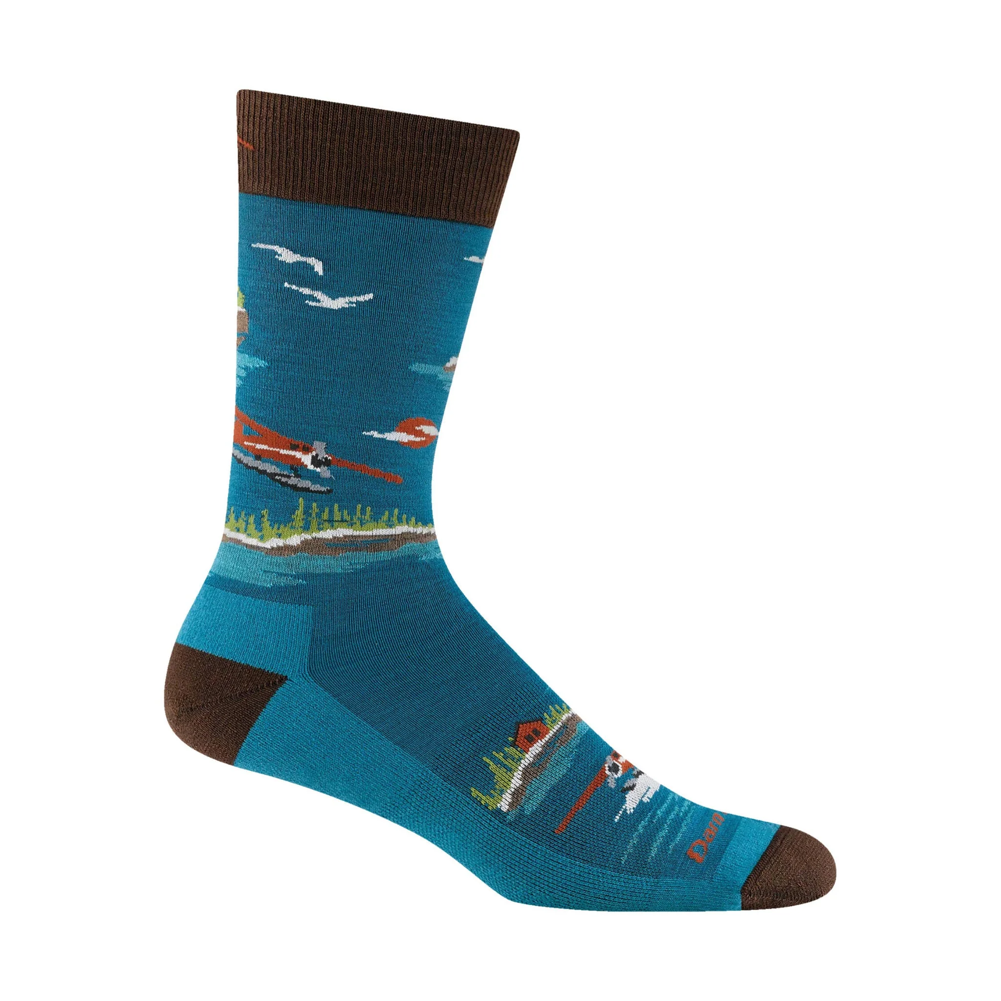 Darn Tough Vermont Men's Float Plane Crew Lightweight Lifestyle Sock - Cascade - Image 2