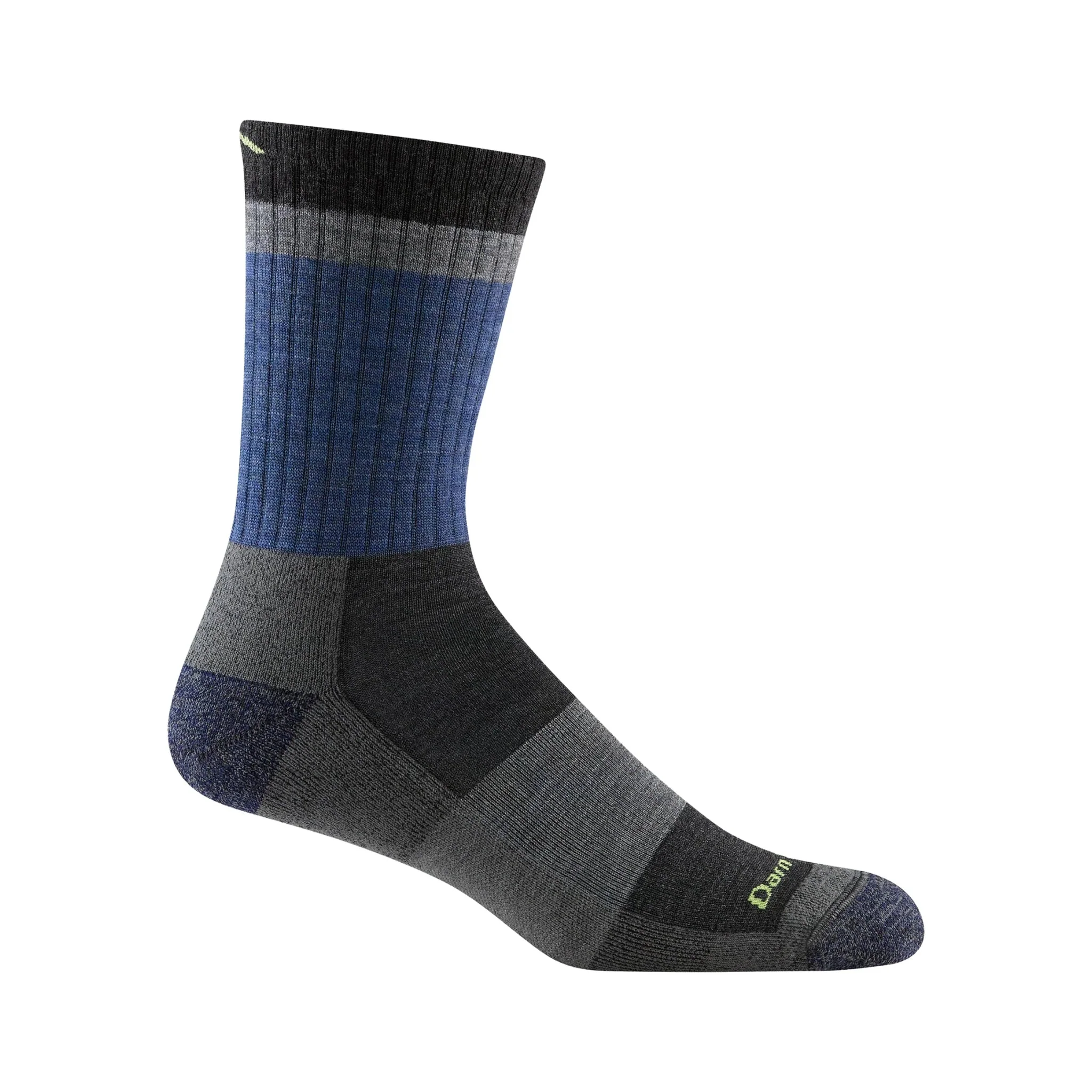 Darn Tough Vermont Men's Heady Stripe Micro Crew Lightweight Hiking Sock - Blue