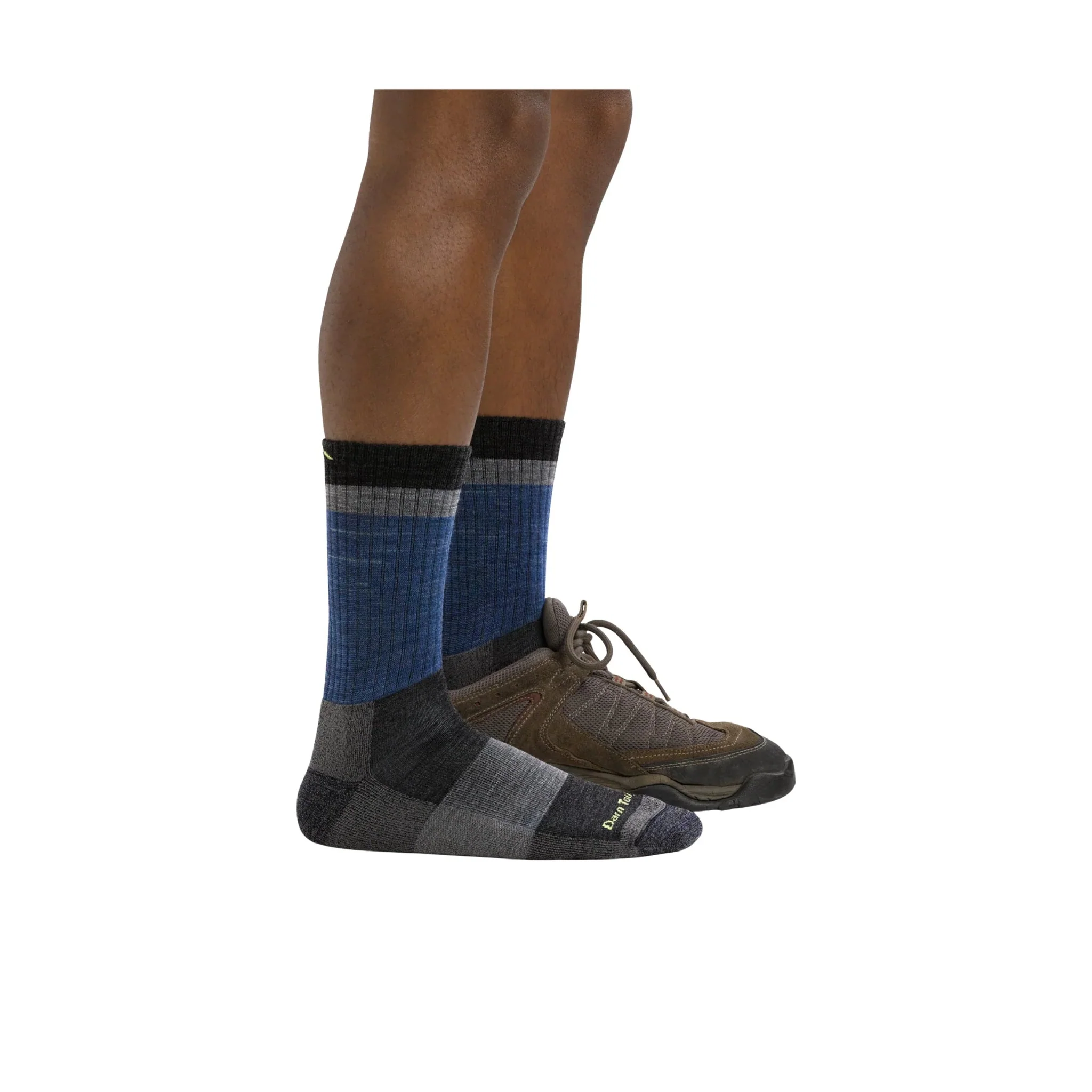 Darn Tough Vermont Men's Heady Stripe Micro Crew Lightweight Hiking Sock - Blue - Image 2