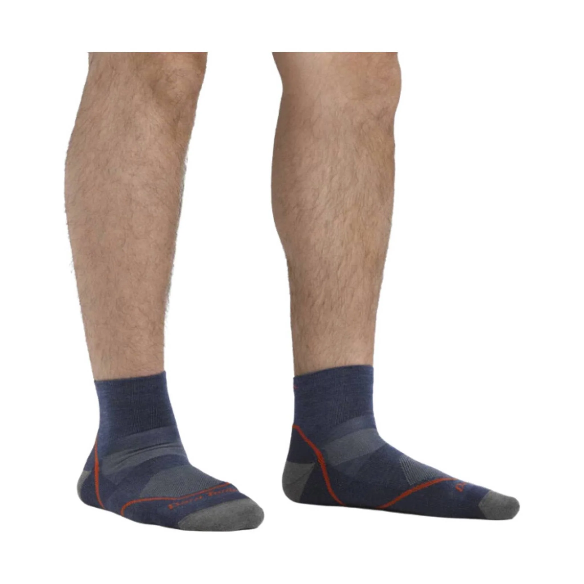 Darn Tough Vermont Men's Hiker Quarter Lightweight Sock - Denim - Image 2