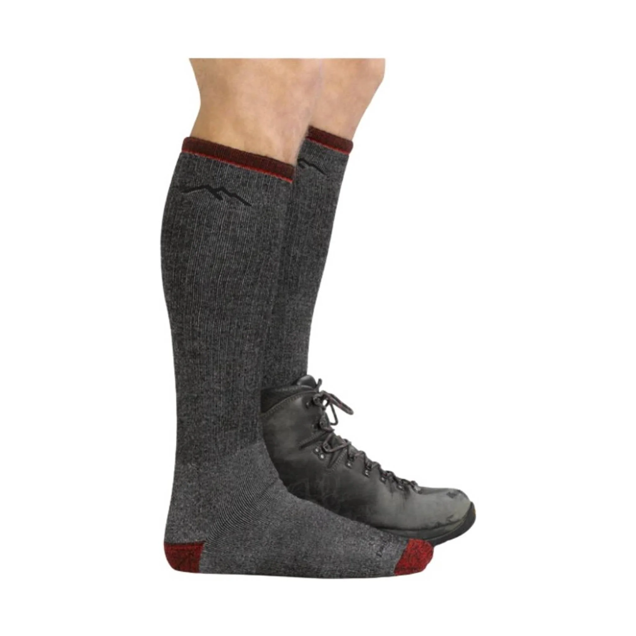 Darn Tough Vermont Men's Mountaineering Over The Calf Heavyweight Hiking Sock - Smoke - Image 2