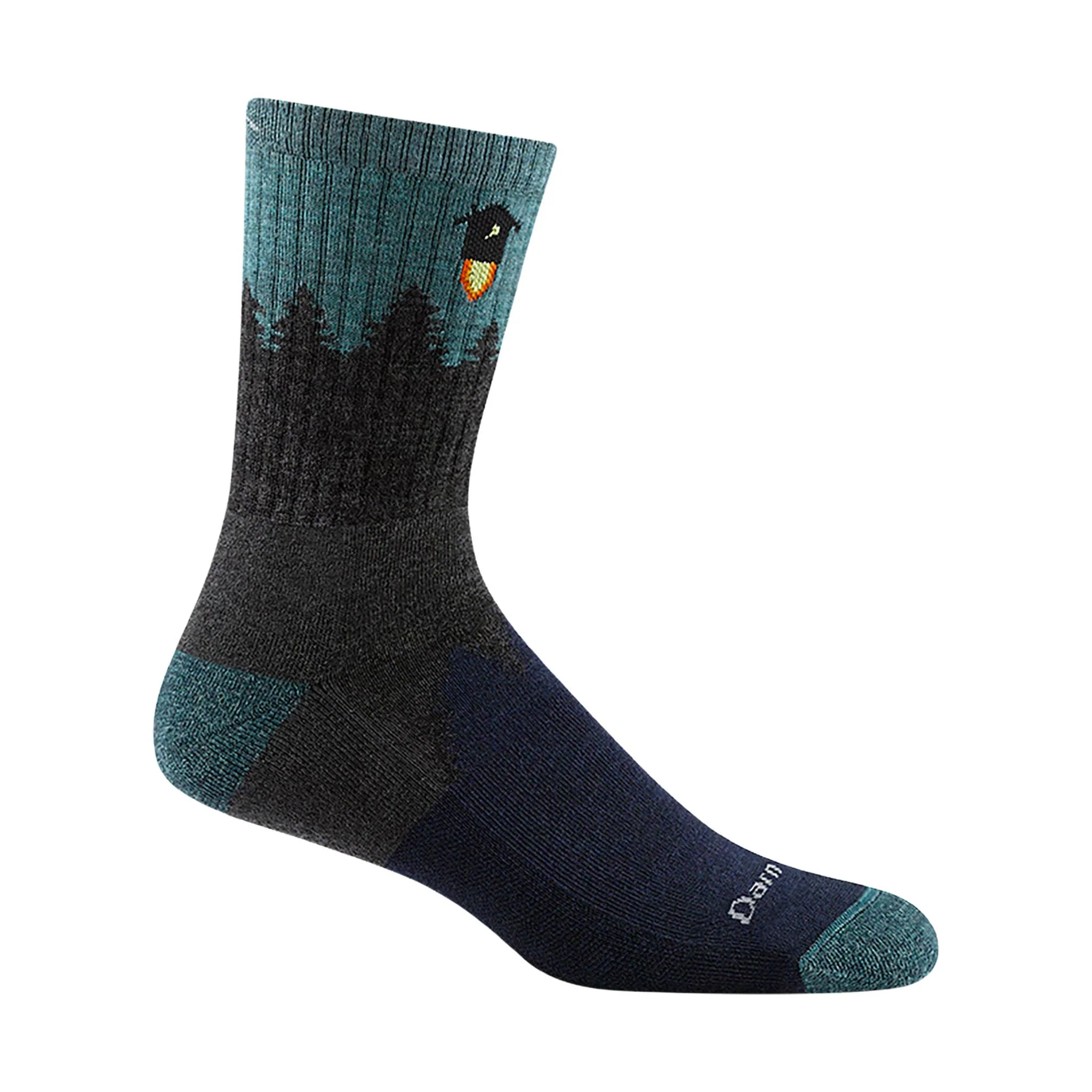 Darn Tough Vermont Men's Number 2 Micro Crew Midweight Hiking Sock - Gray