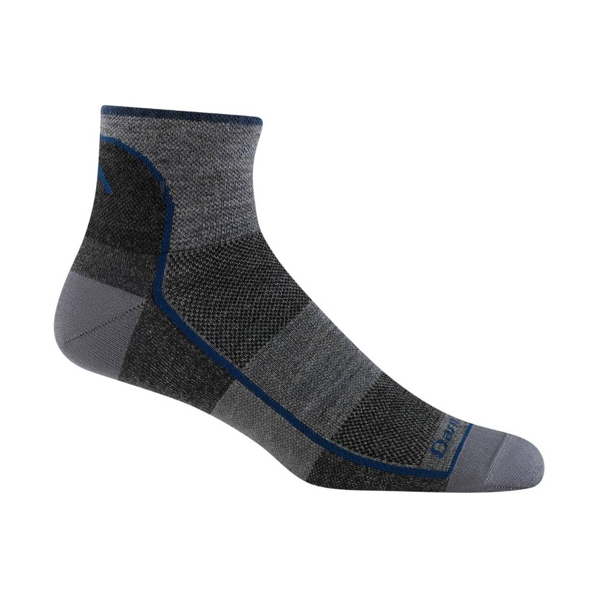 Darn Tough Vermont Men's Quarter Lightweight Athletic Sock - Charcoal