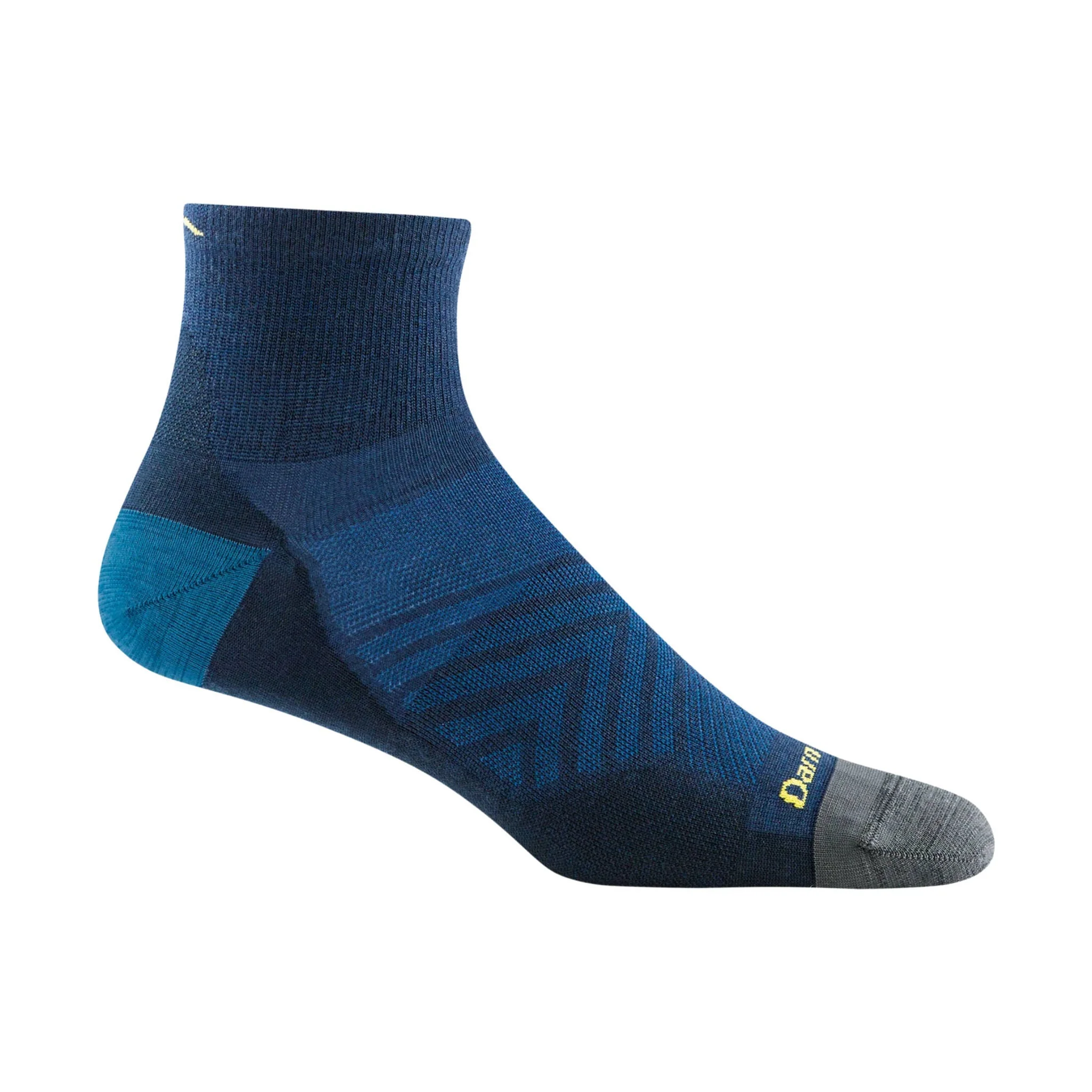 Darn Tough Vermont Men's Run Quarter No Cushion Ultra Lightweight Running Sock - Eclipse