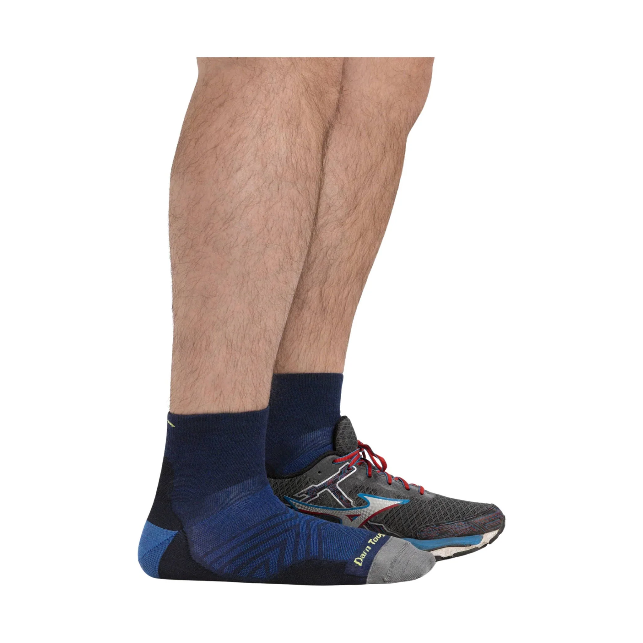 Darn Tough Vermont Men's Run Quarter No Cushion Ultra Lightweight Running Sock - Eclipse - Image 2