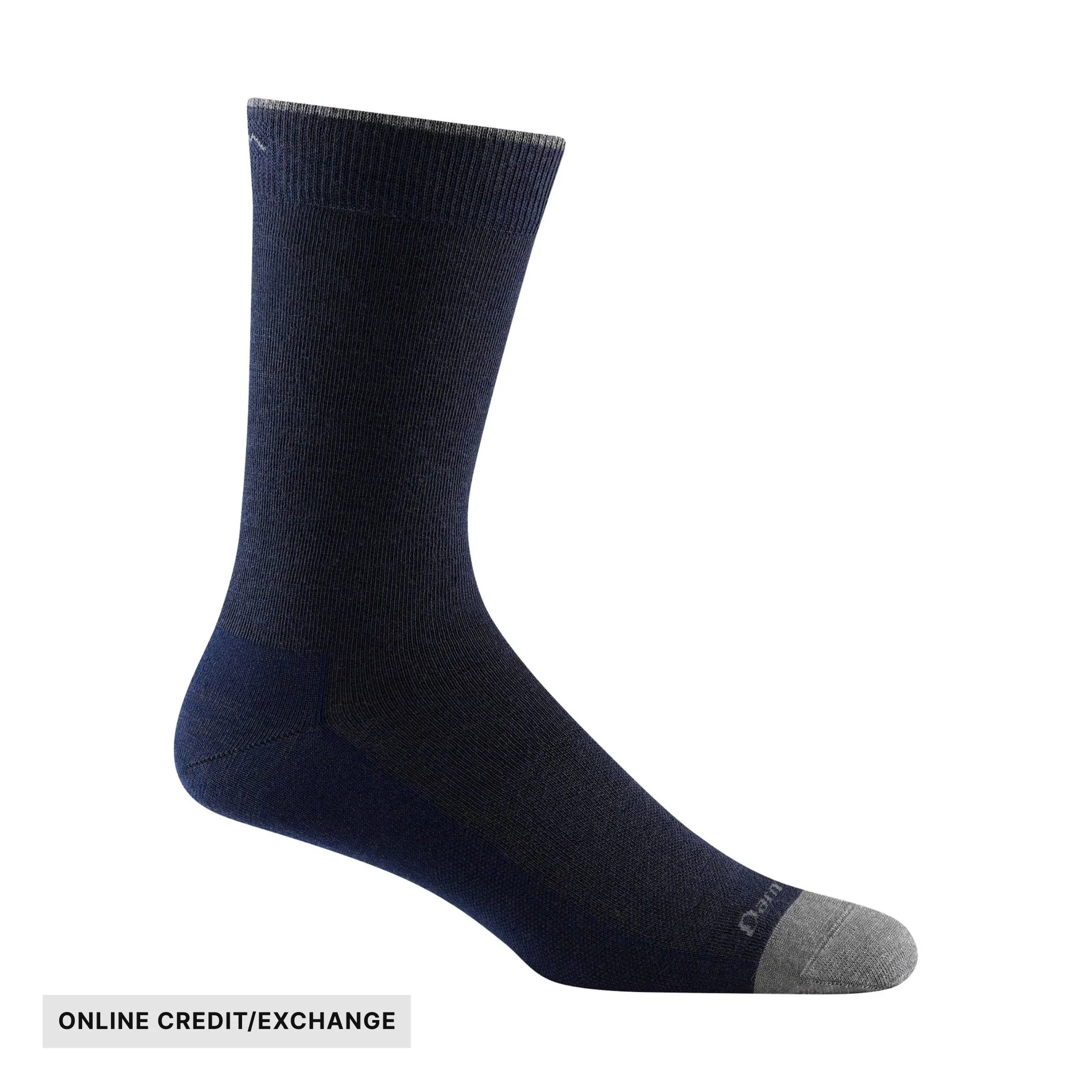 Darn Tough Vermont Men's Solid Crew Lightweight Lifestyle Sock - Navy