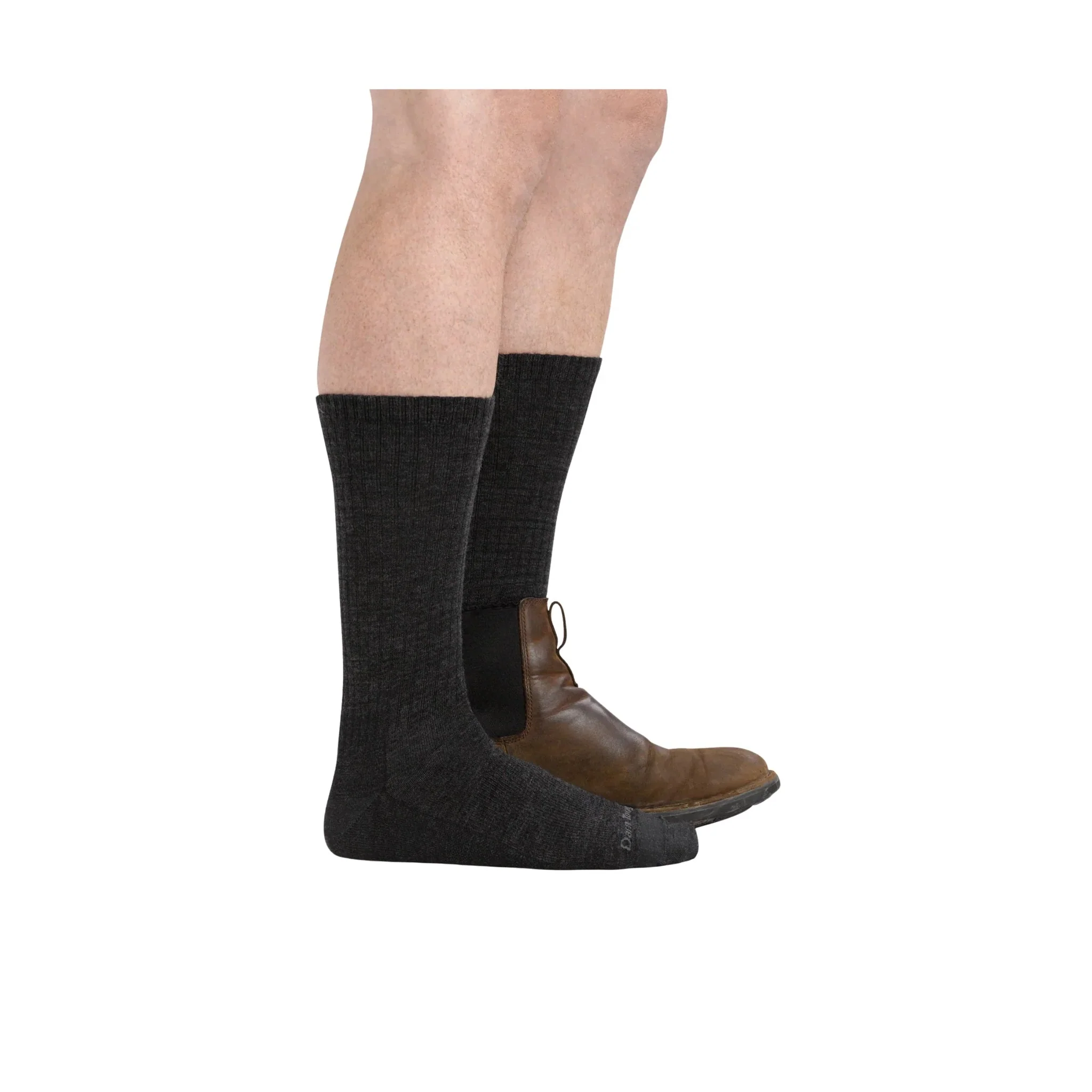 Darn Tough Vermont Men's The Standard Crew No Cushion Lightweight Lifestyle Sock - Black - Image 3