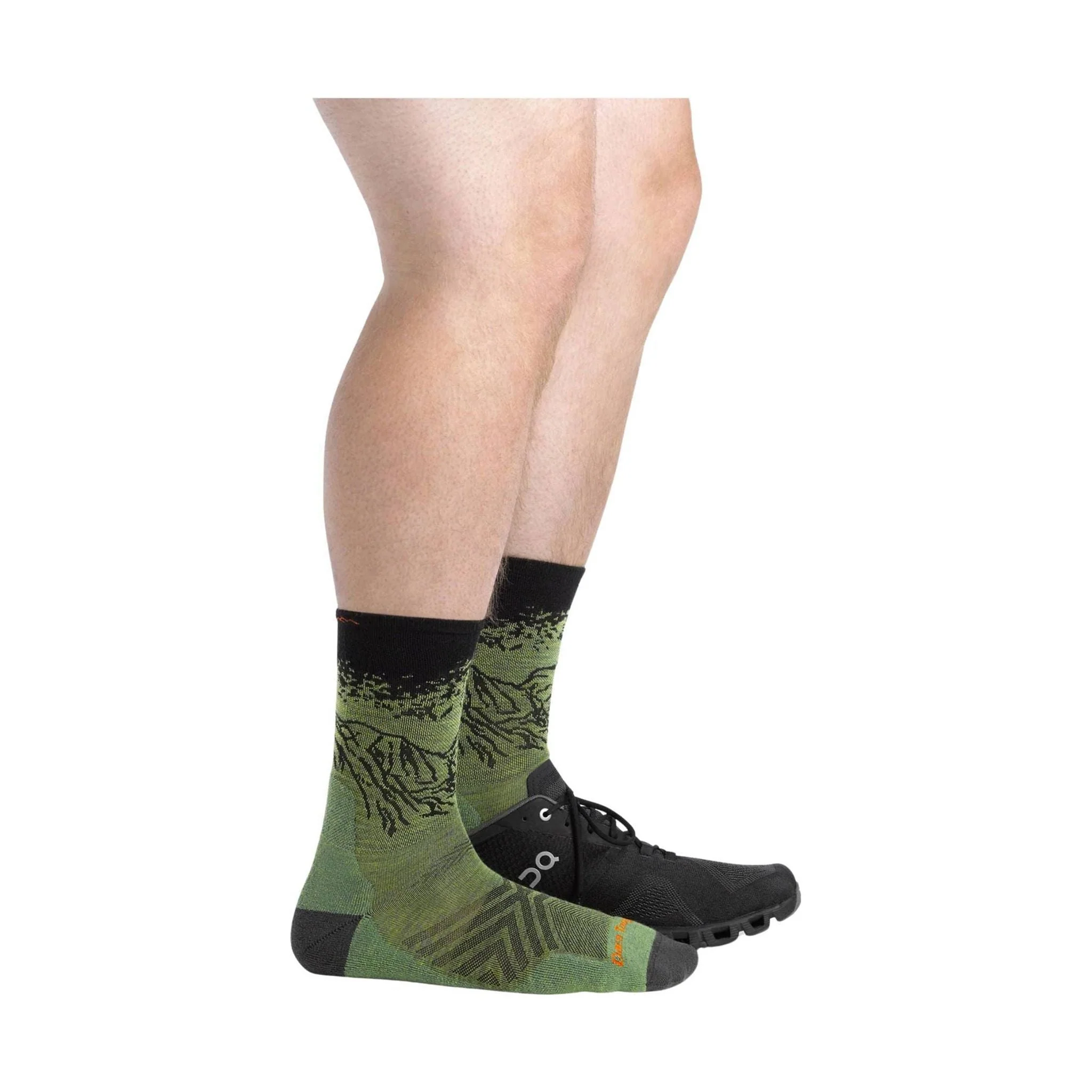 Darn Tough Vermont Men's Vert Micro Crew Ultra Lightweight Running Sock - Lichen - Image 3