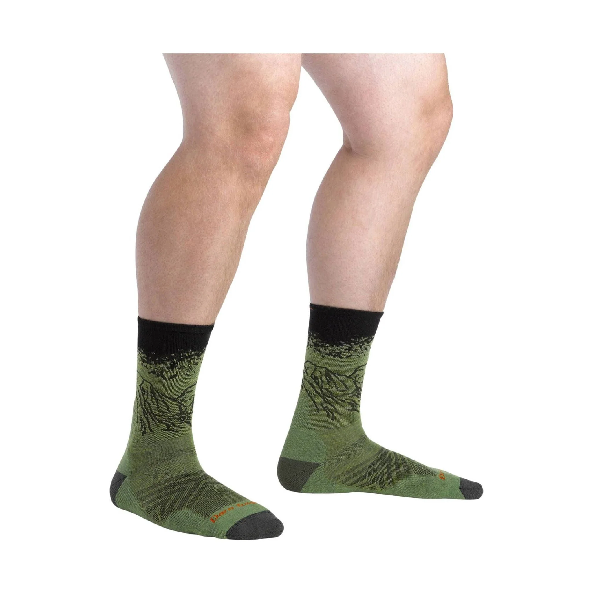 Darn Tough Vermont Men's Vert Micro Crew Ultra Lightweight Running Sock - Lichen - Image 4