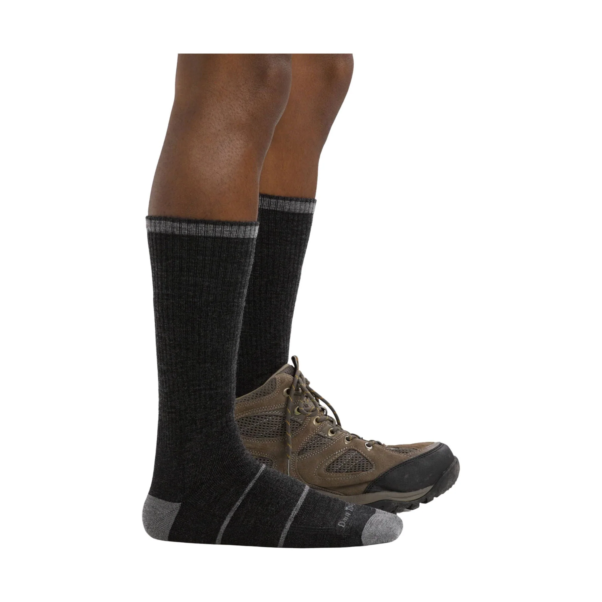 Darn Tough Vermont Men's William Jarvis Boot Midweight Work Sock - Gravel - Image 3