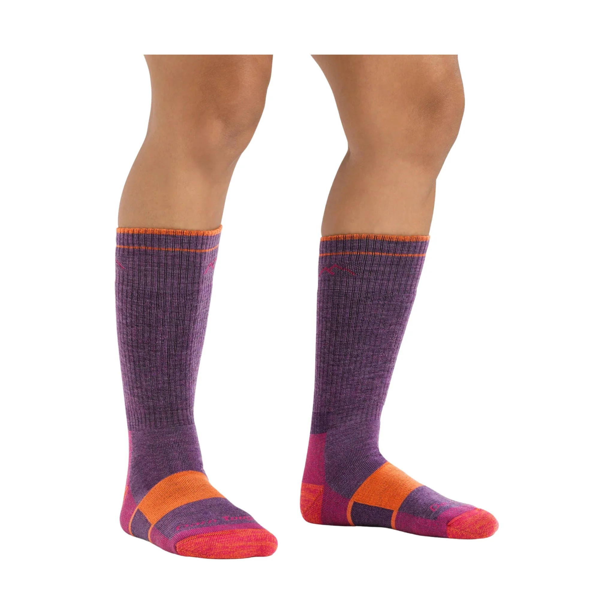 Darn Tough Vermont Women's Hiker Boot Full Cushion Midweight Hiking Sock - Plum Heather - Image 2