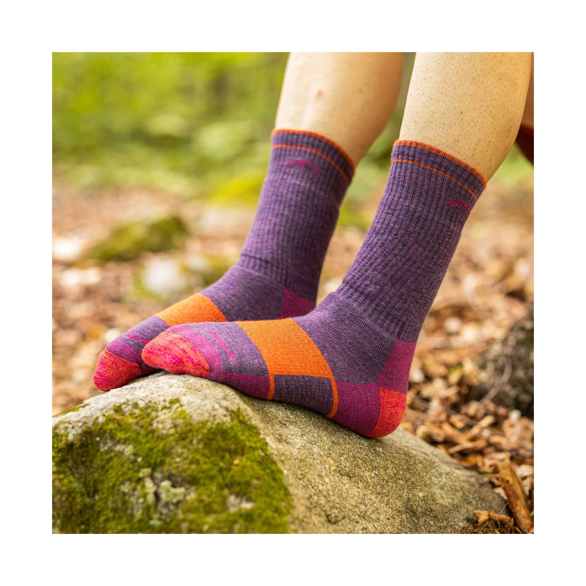 Darn Tough Vermont Women's Hiker Boot Full Cushion Midweight Hiking Sock - Plum Heather - Image 4