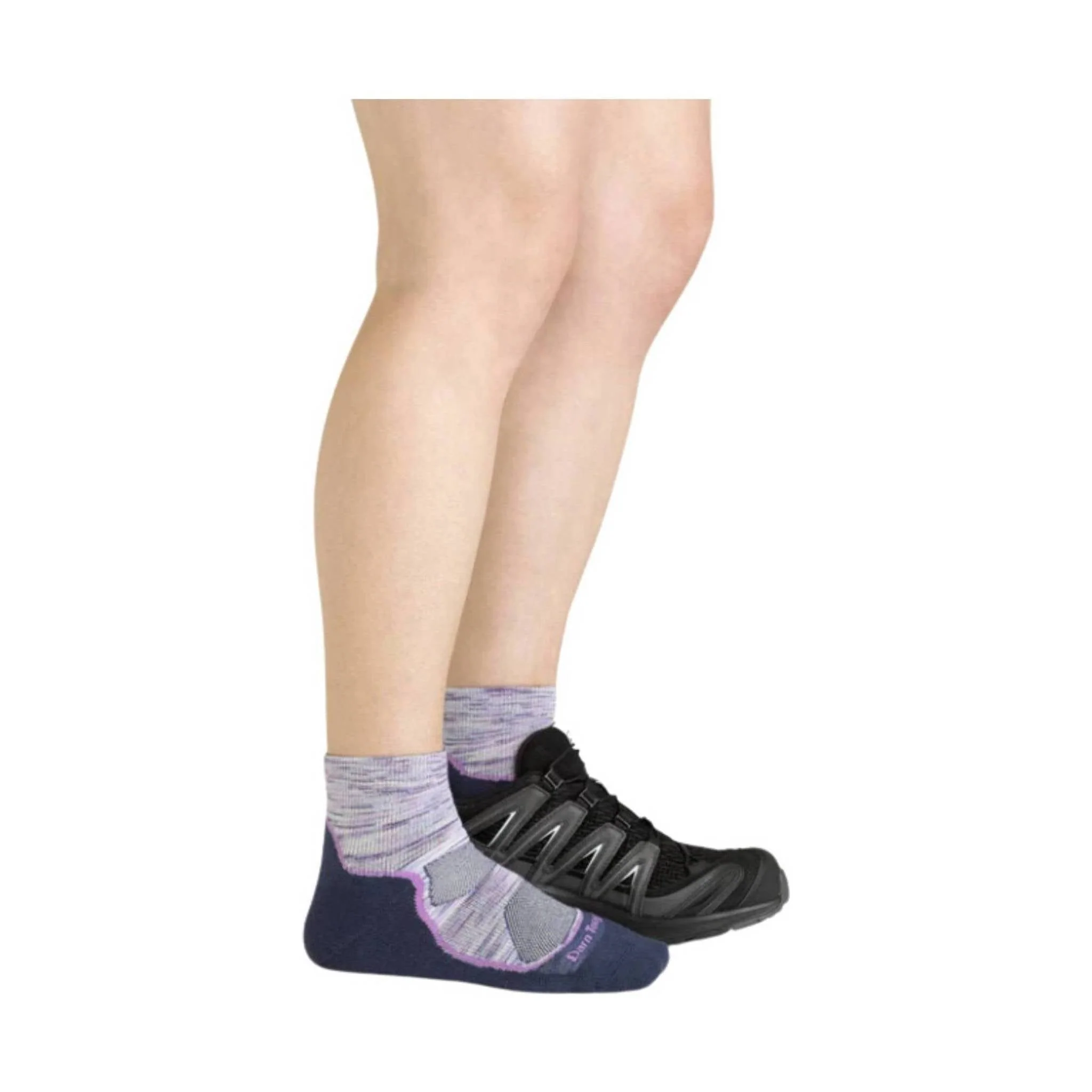 Darn Tough Vermont Women's Light Hiker Quarter Lightweight Hiking Sock - Cosmic Purple - Image 3