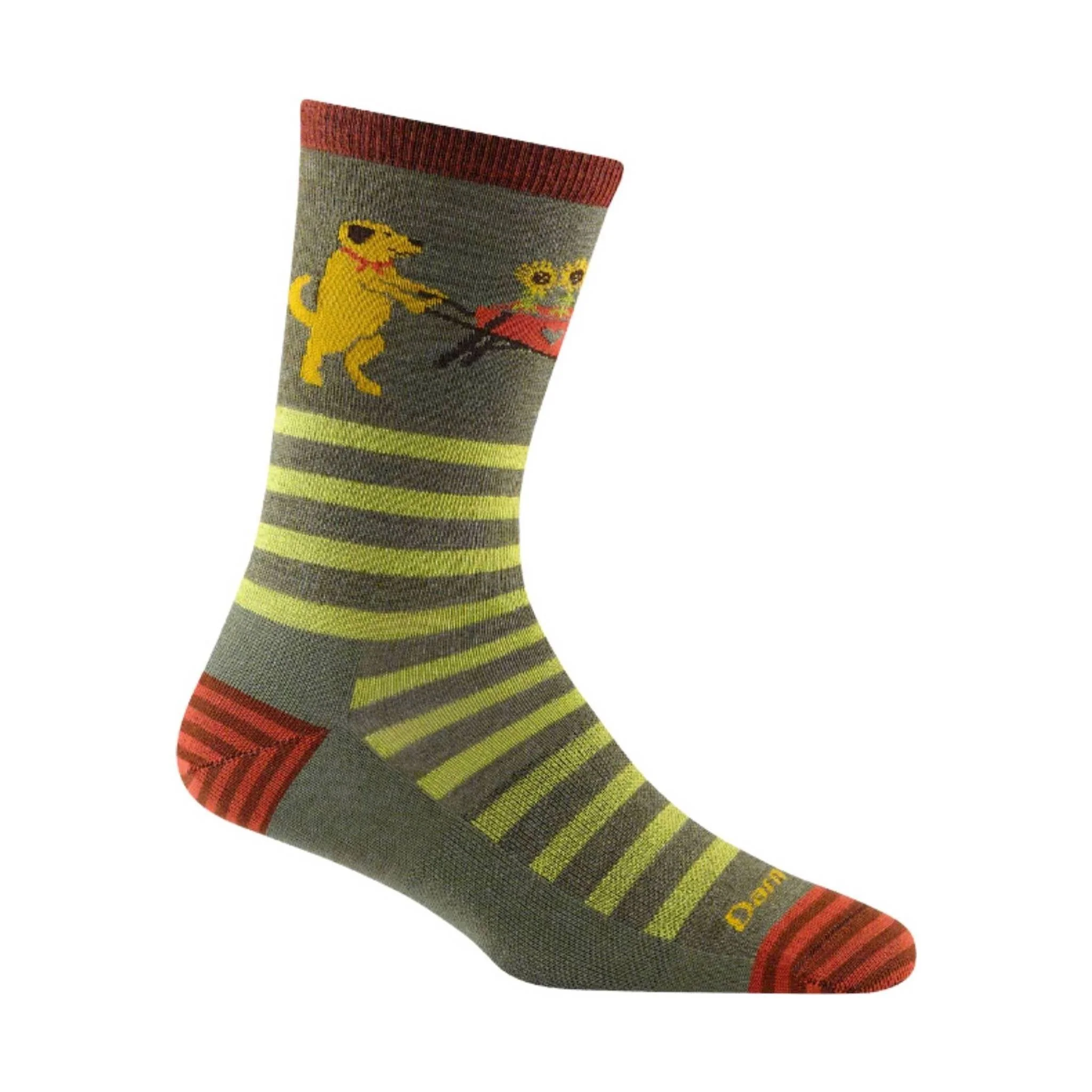 Darn Tough Vermont Women's Lightweight Lifestyle Animal Haus Crew - Herb