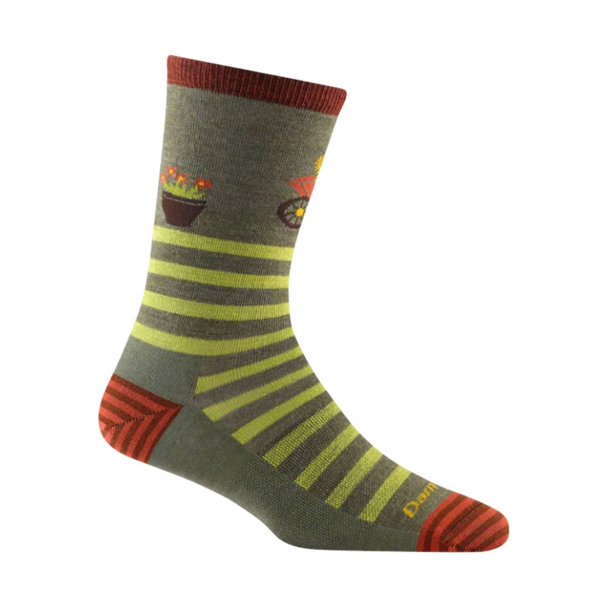 Darn Tough Vermont Women's Lightweight Lifestyle Animal Haus Crew - Herb - Image 2