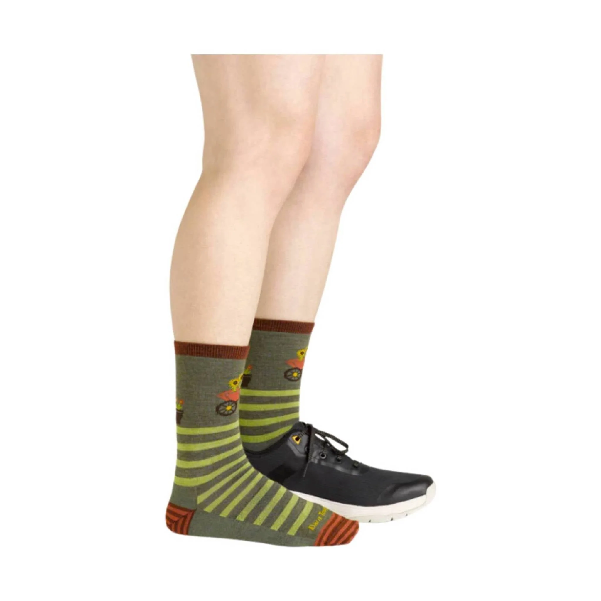 Darn Tough Vermont Women's Lightweight Lifestyle Animal Haus Crew - Herb - Image 4