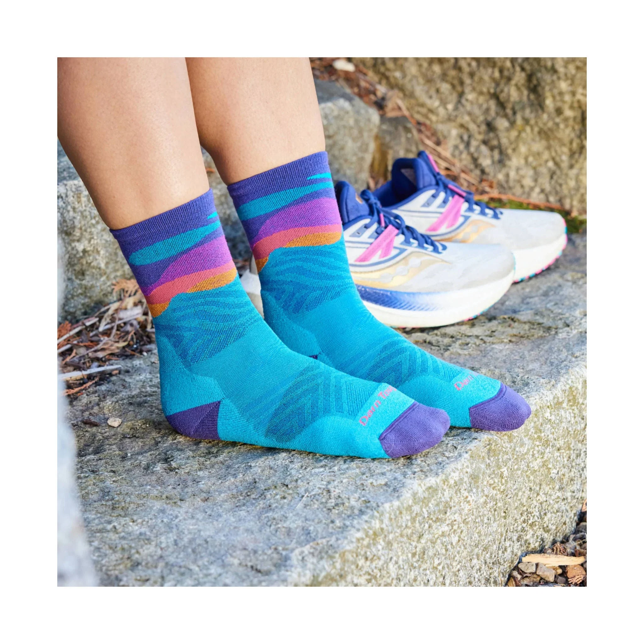 Darn Tough Vermont Women's Mirnavated Micro Crew Ultra Lightweight Running Sock - Cascade - Image 5