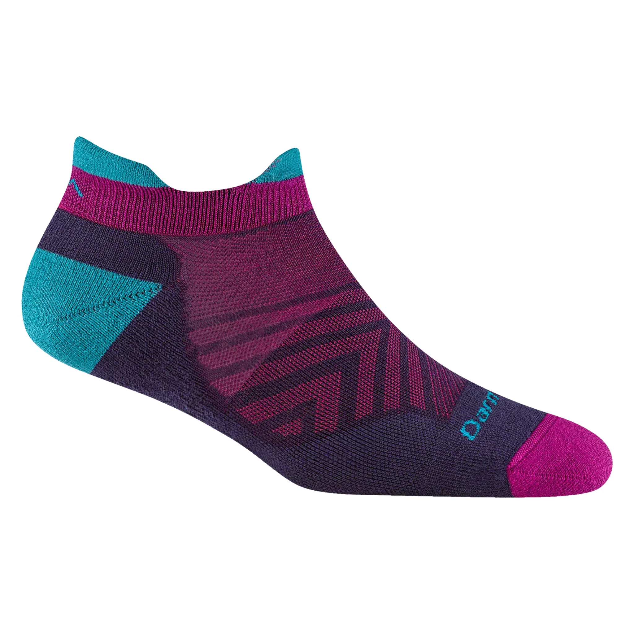Darn Tough Vermont Women's Run No Show Tab Ultra Lightweight Sock - Blackberry