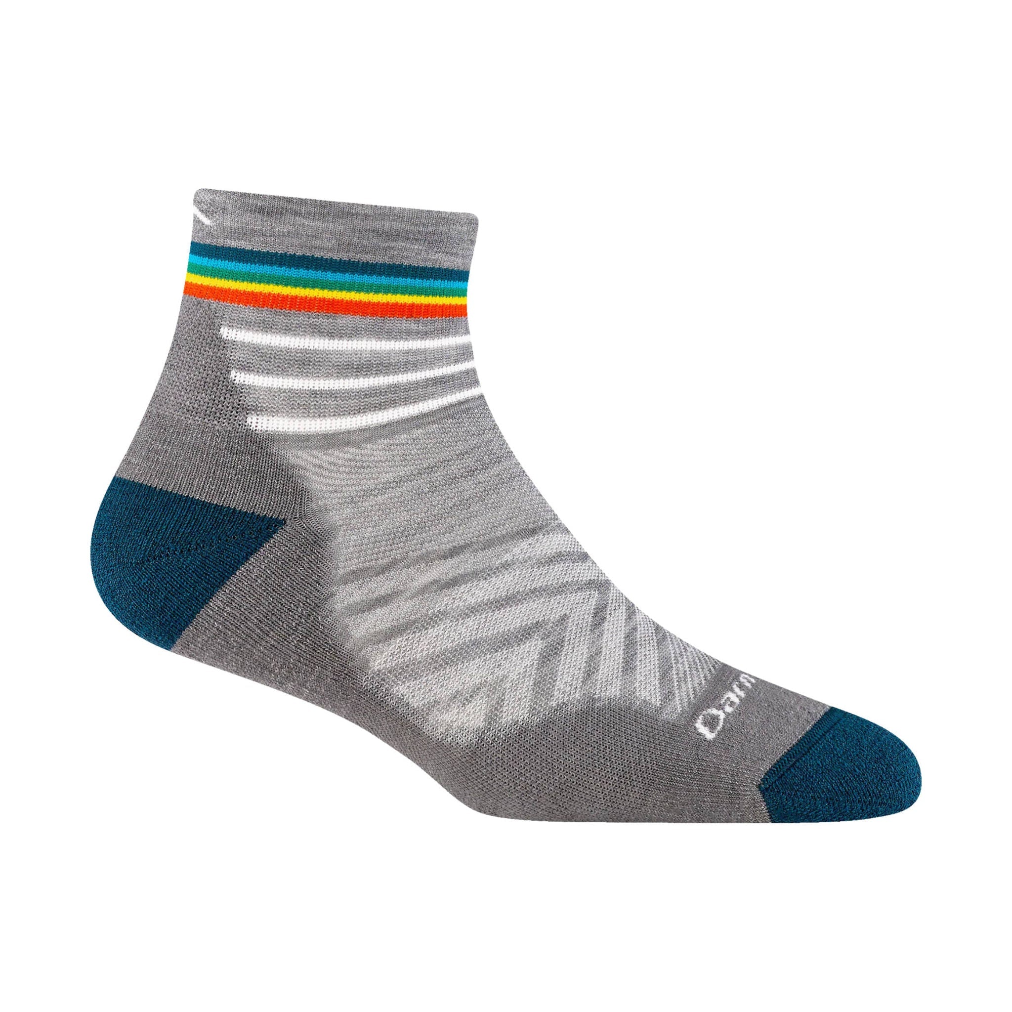 Darn Tough Vermont Women's Run Quarter Ultra Lightweight Running Sock - Gray