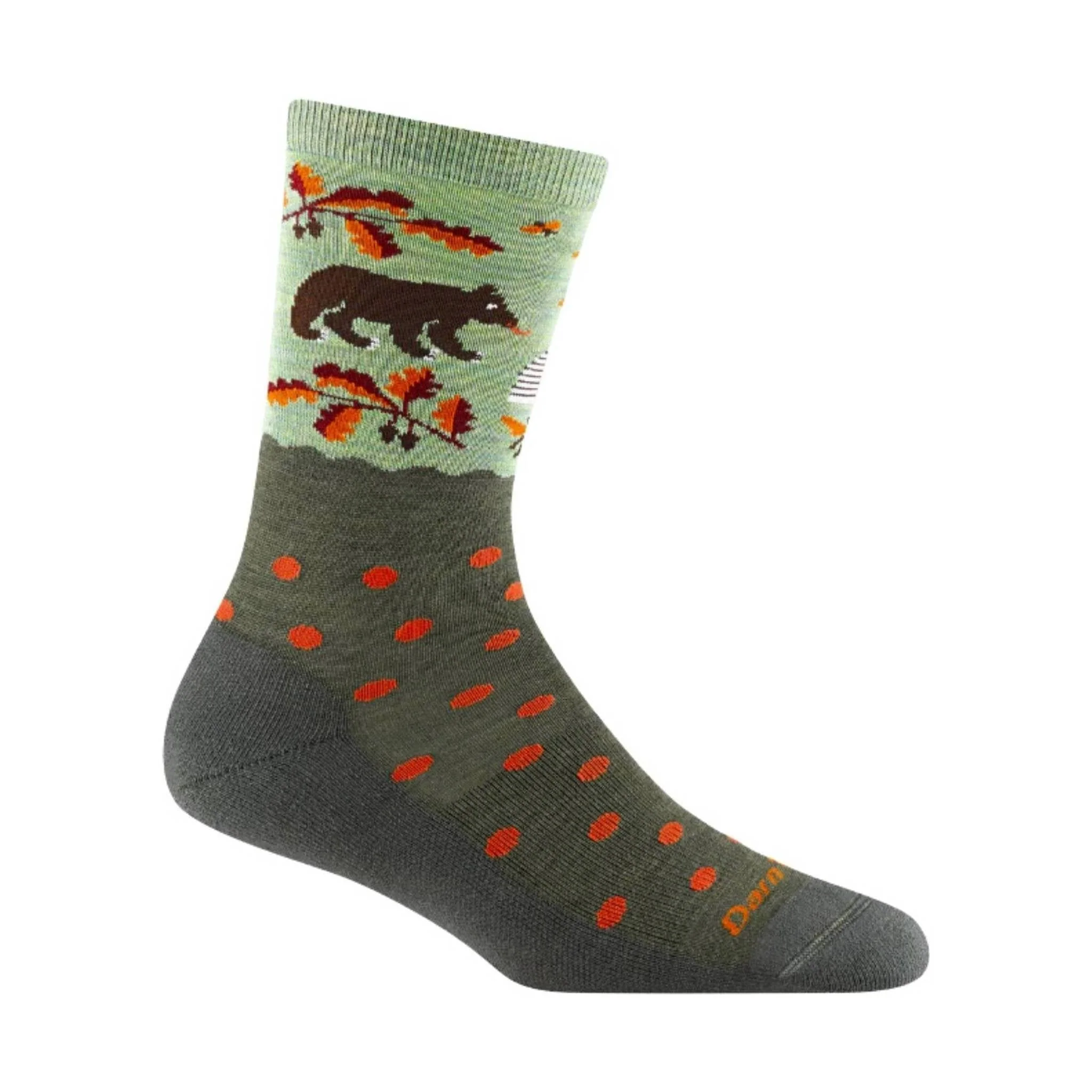 Darn Tough Vermont Women's Wild Life Lightweight Lifestyle Crew - Forest - Image 2