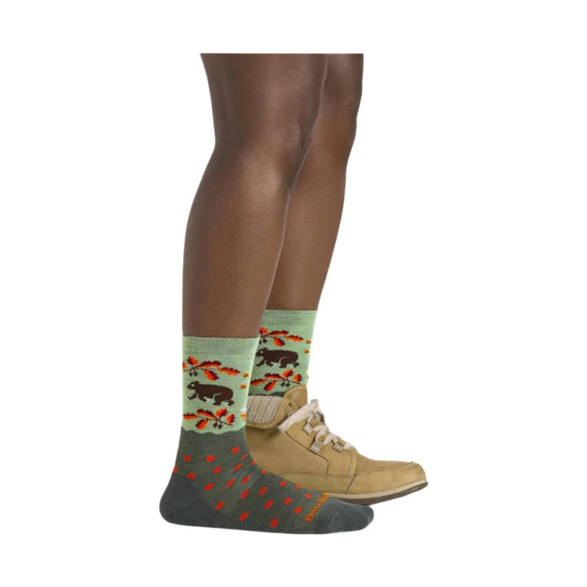 Darn Tough Vermont Women's Wild Life Lightweight Lifestyle Crew - Forest - Image 4