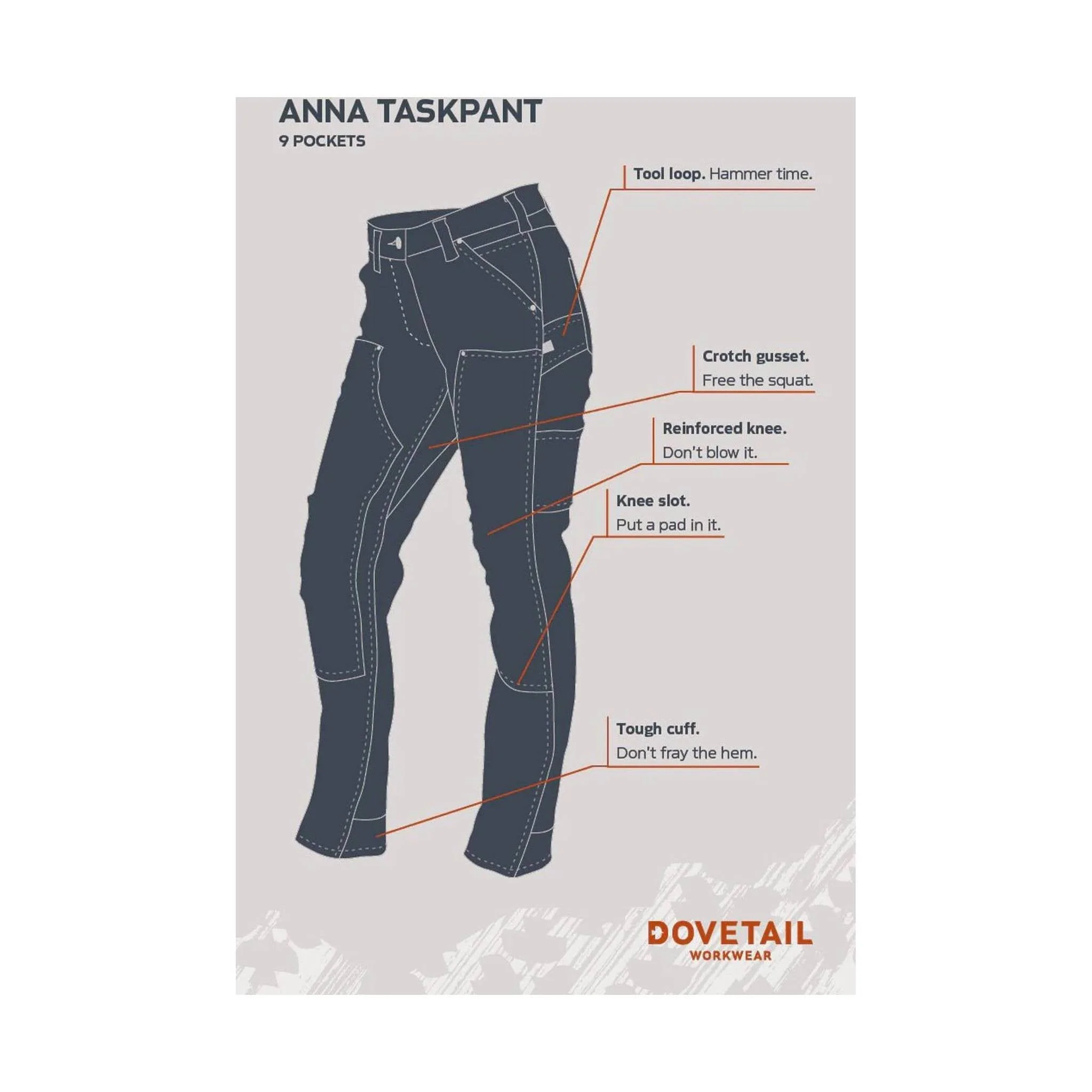 Dovetail Women's Anna Taskpant - Uniform Navy - Image 4