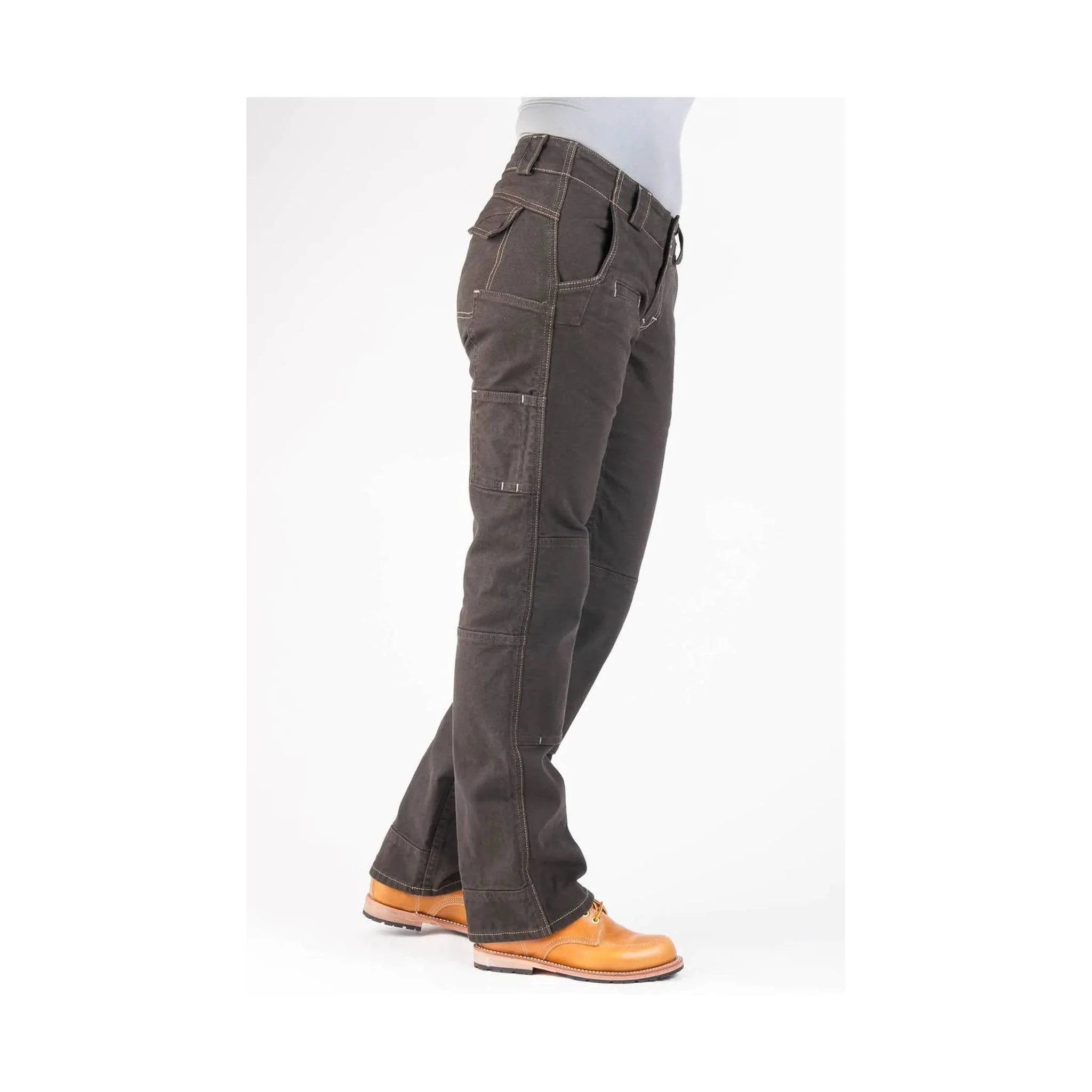 Dovetail Women's Day Construct Pant - Brown Canvas - Image 3