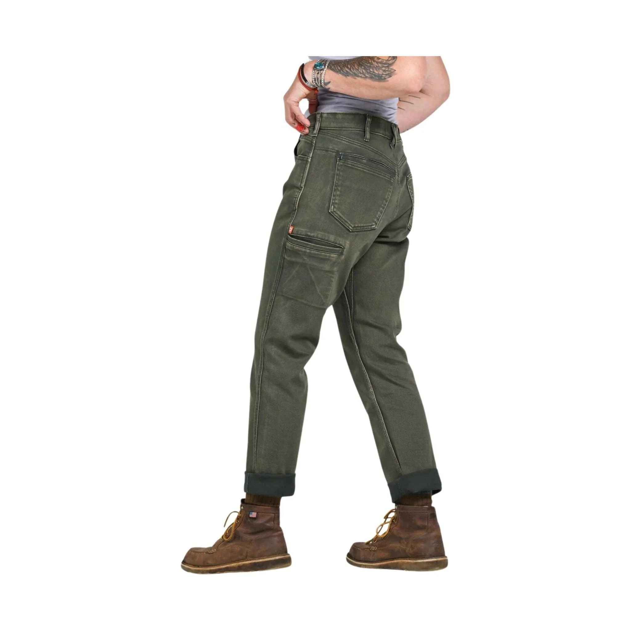 Dovetail Women's Shop Pant - Olive Green - Image 3