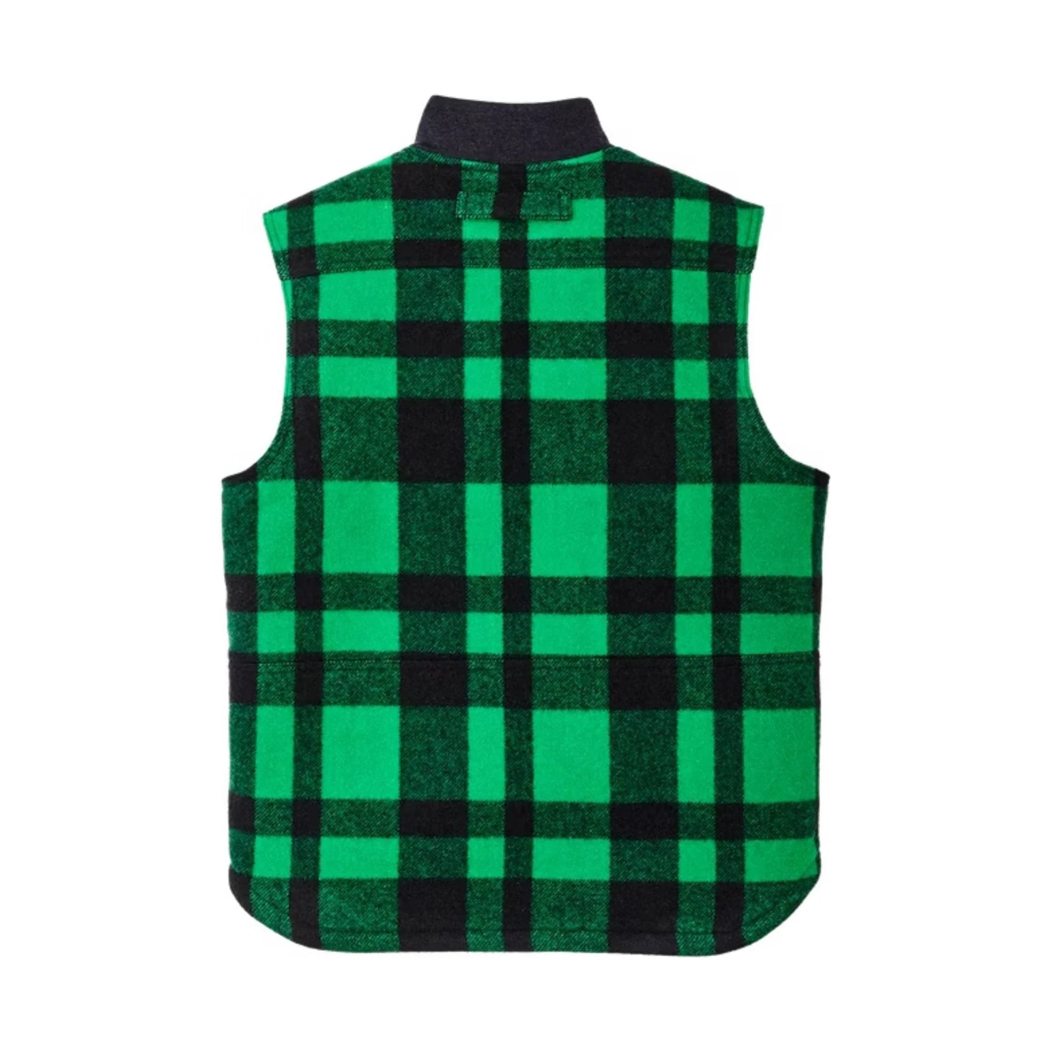 Filson Lined Mackinaw Wool Work Vest - Acid Green Black - Image 3