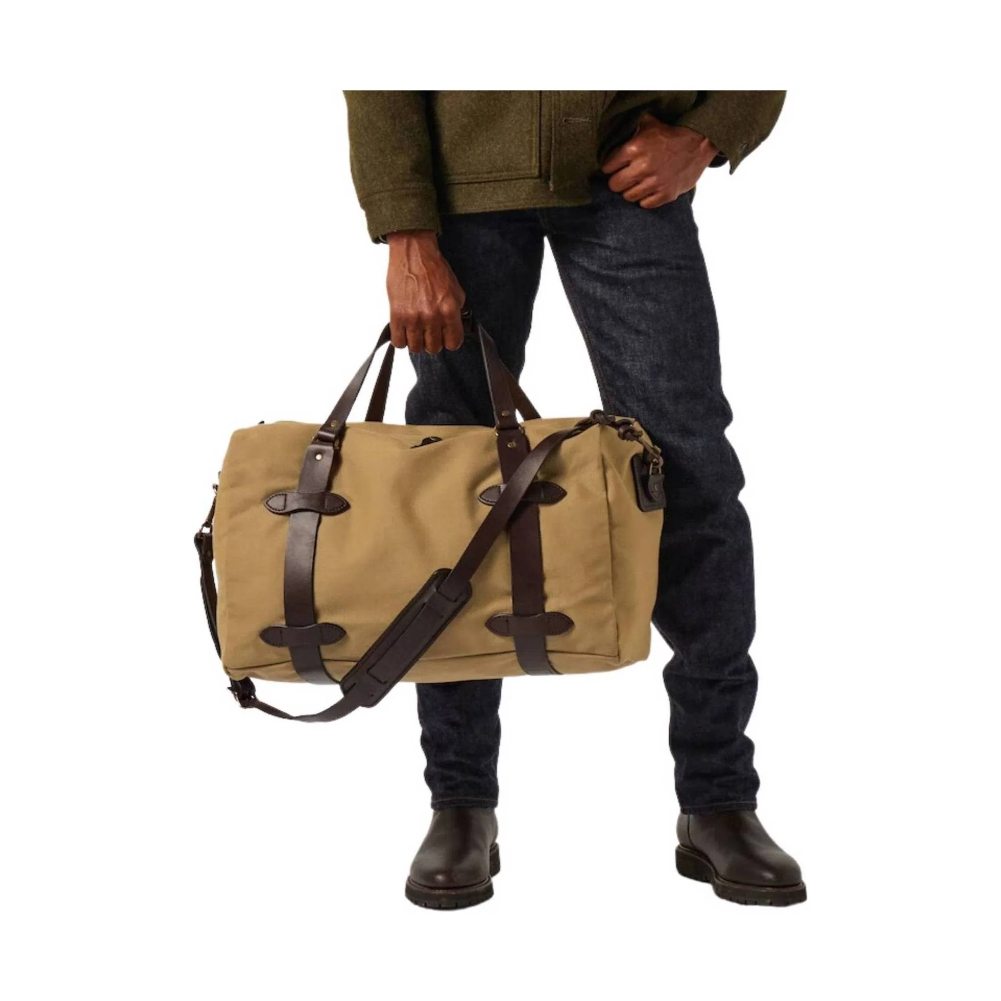 Filson Medium Duffle Bag - Tan - Image 9