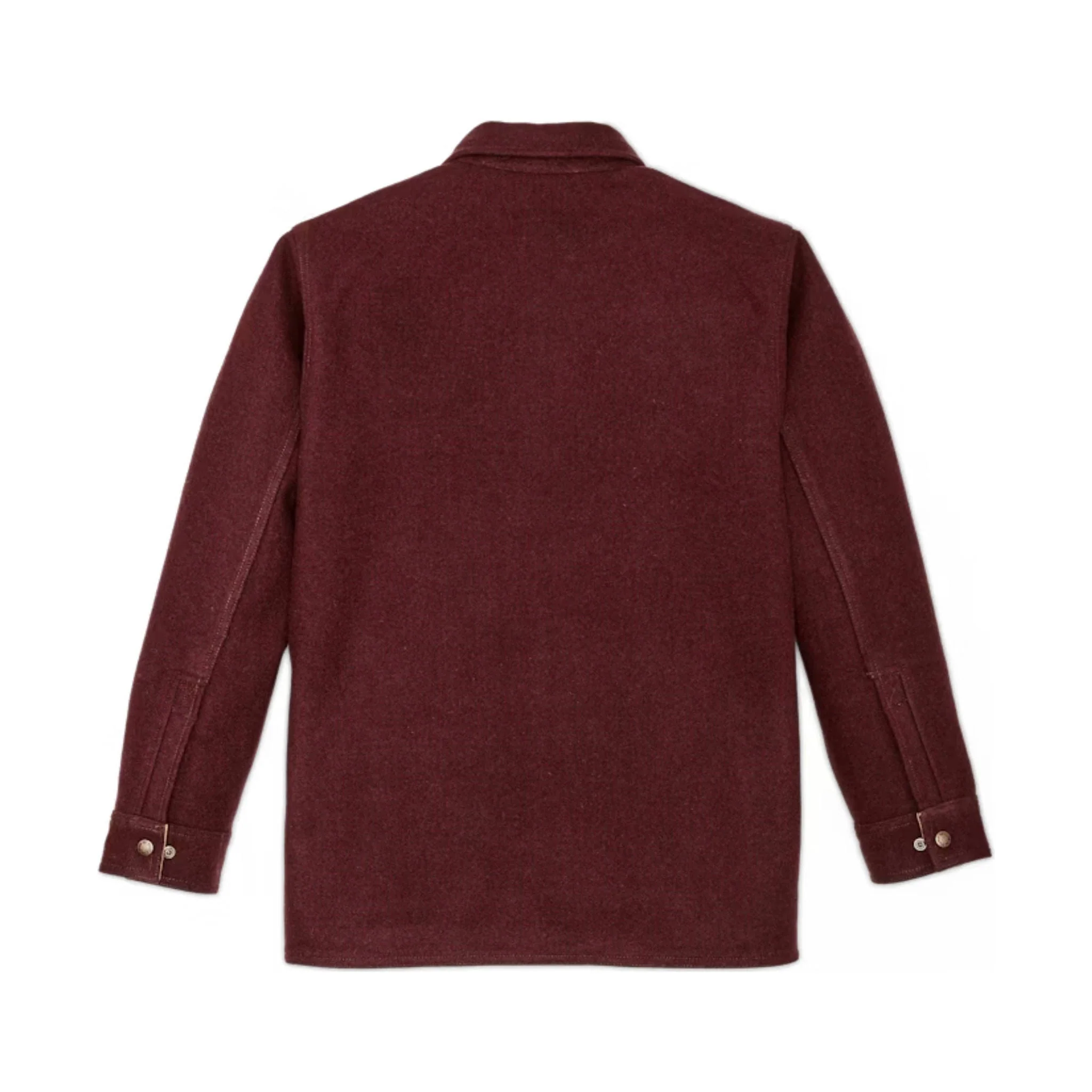 Filson Men's Lined Mackinaw Wool Jac Shirt - Dark Red/ Black Houndstooth - Image 5