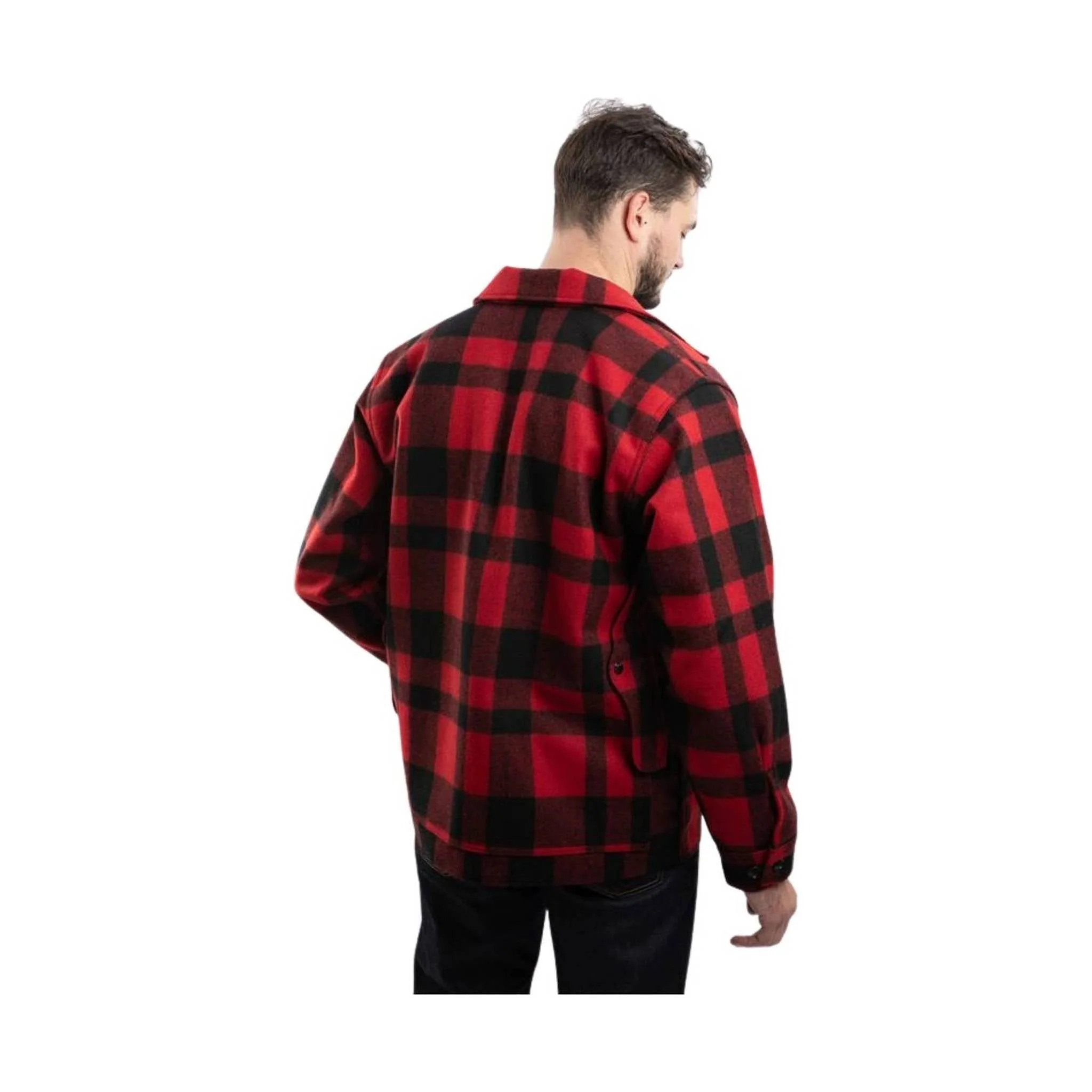 Filson Men's Mackinaw Wool Cruiser - Red/Black Plaid - Image 4