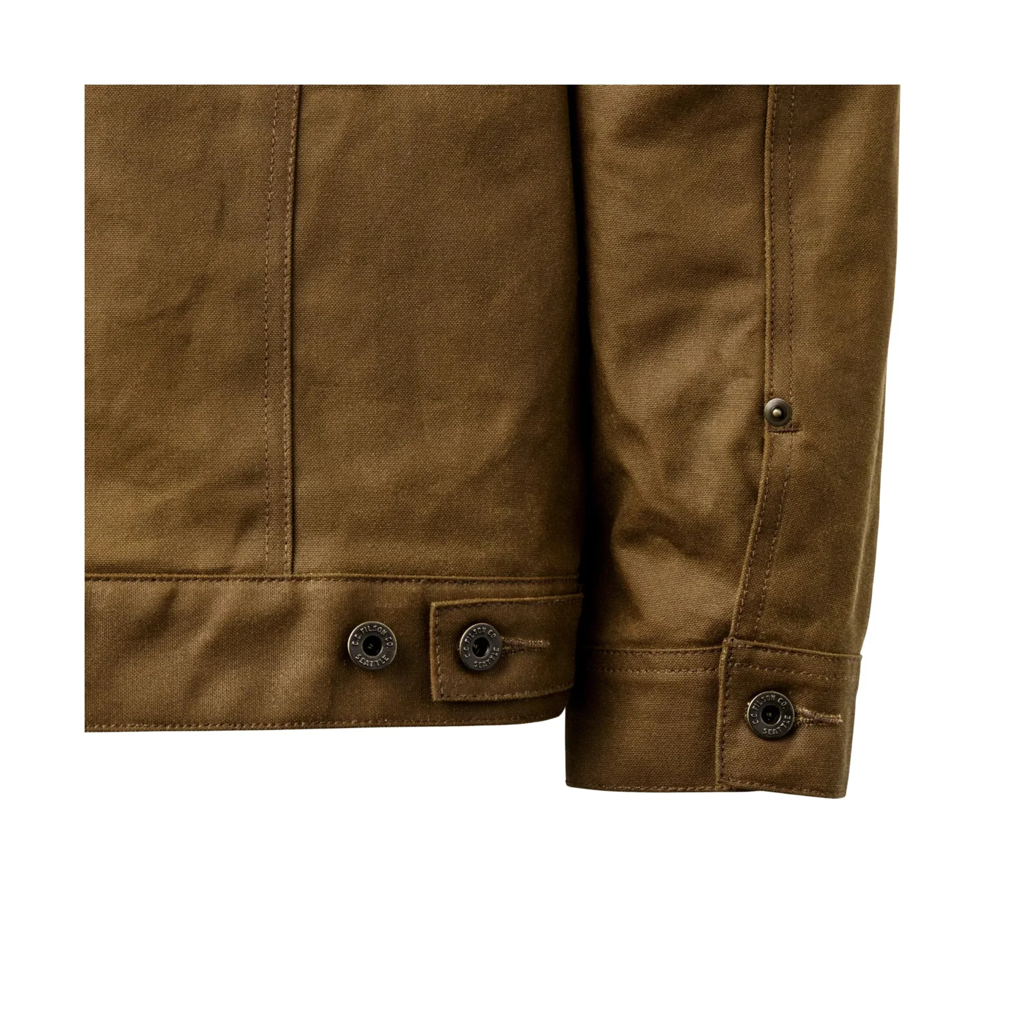 Filson Men's Short Lined Cruiser Jacket - Dark Tan - Image 7