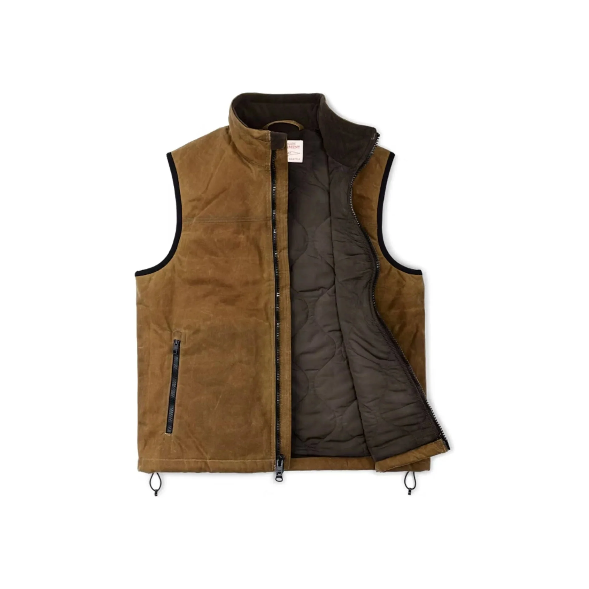 Filson Men's Tin Cloth Primaloft Vest - Dark Tan - Image 4