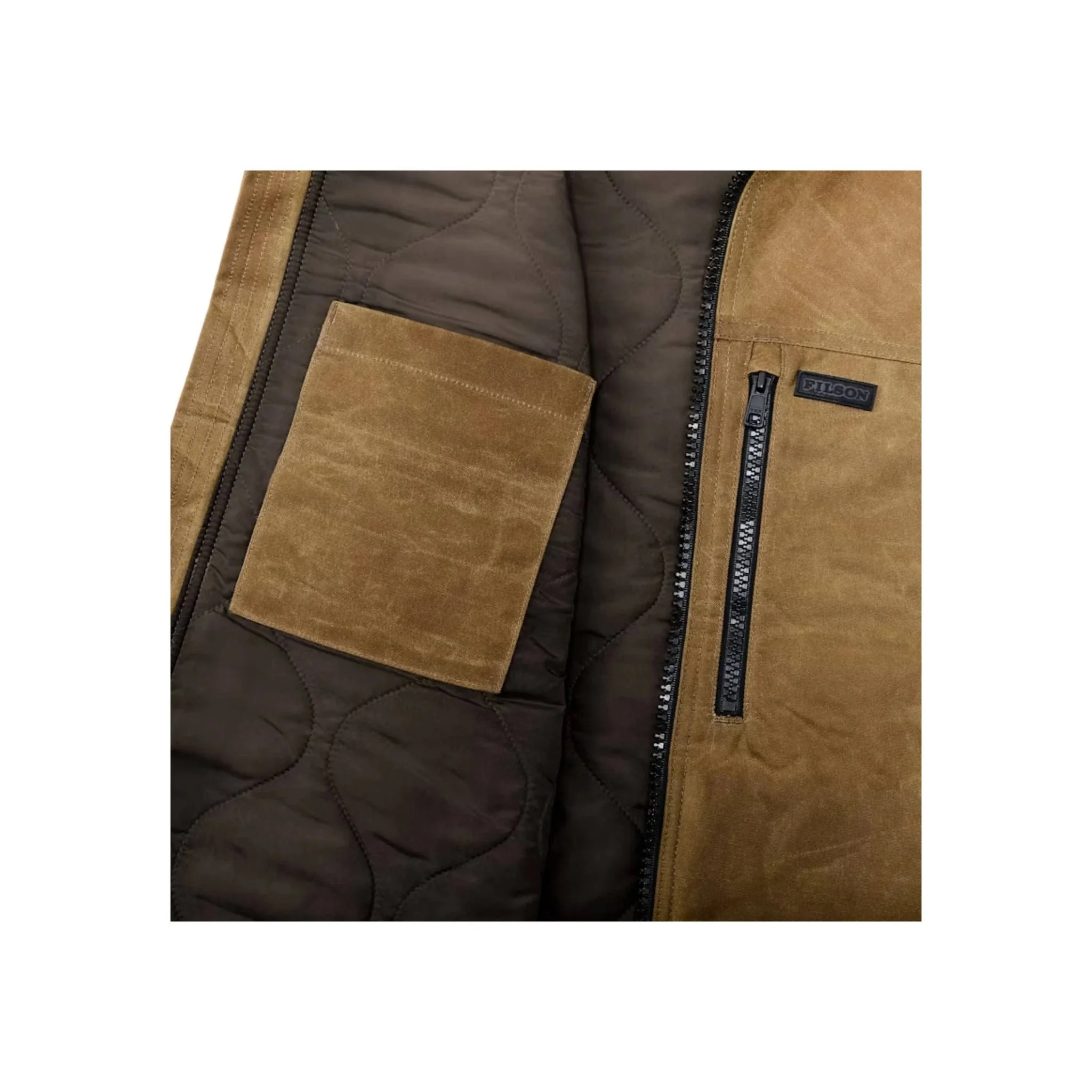 Filson Men's Tin Cloth Primaloft Vest - Dark Tan - Image 5
