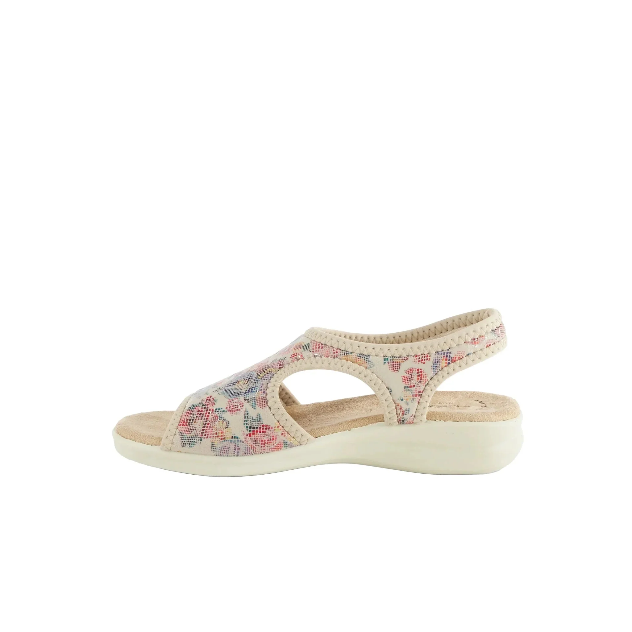 Flexus Women's Nyaman Floral Sandal - Beige Multi - Image 2