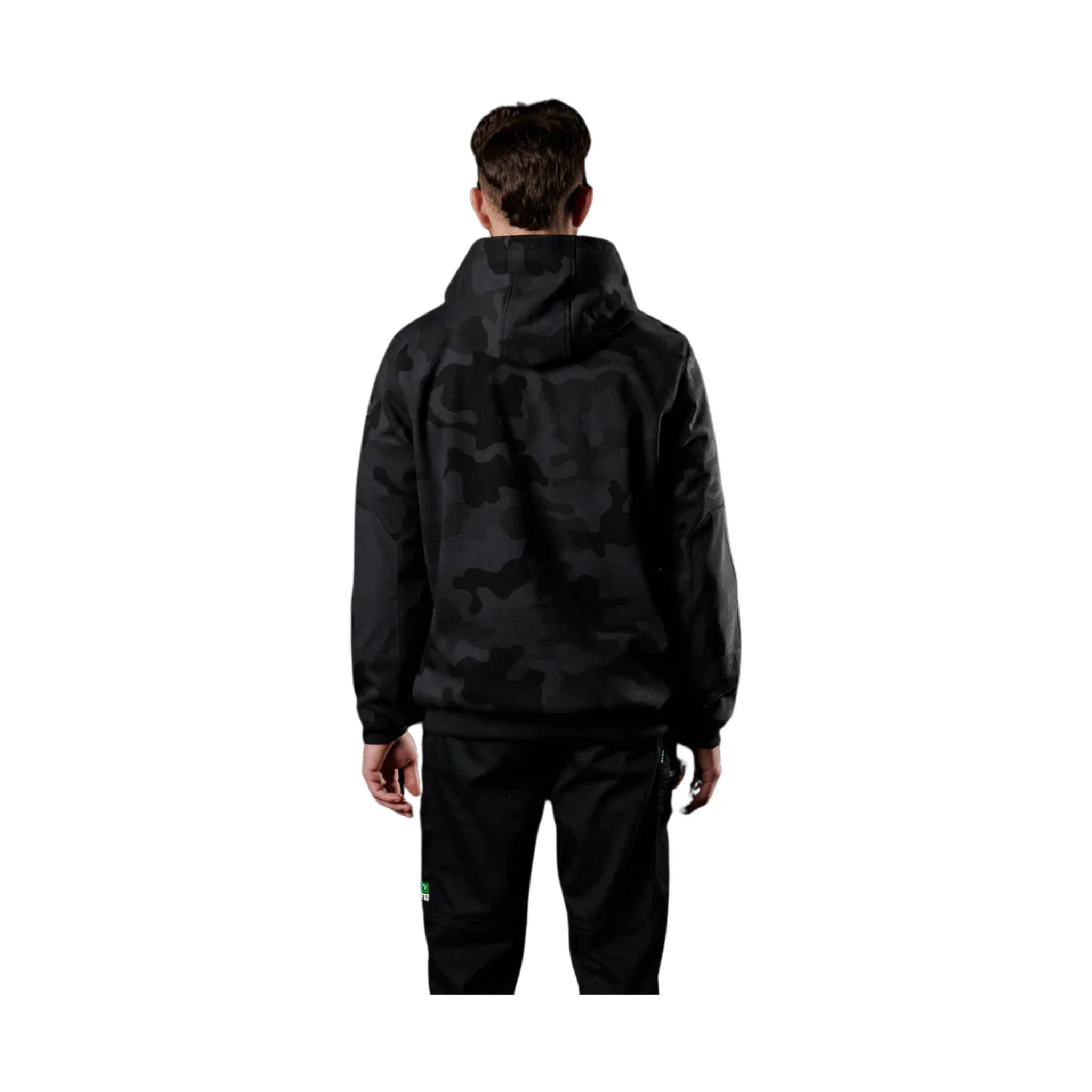 FXD Men's WF-1 Work Fleece Hoodie - Black Camo - Image 3