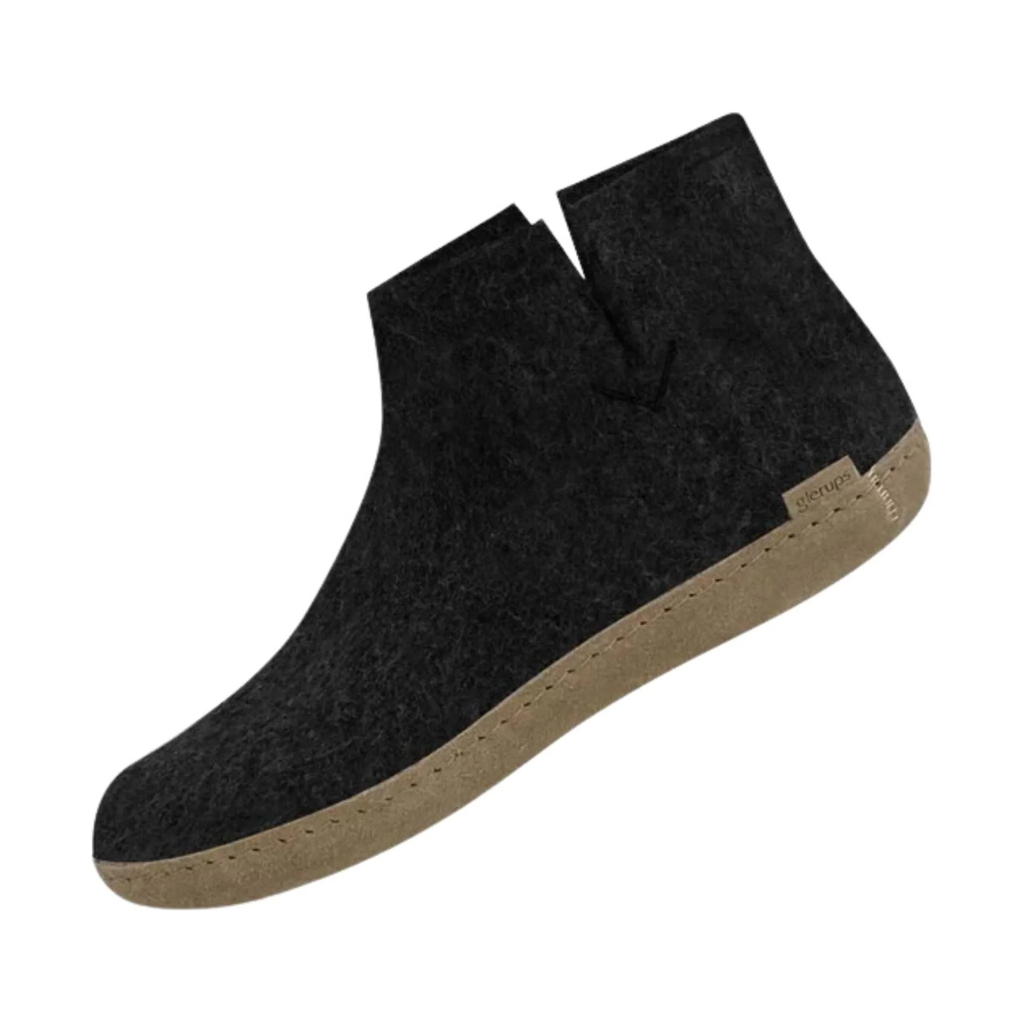 Glerups Boot With Leather Sole Slipper - Charcoal - Image 2