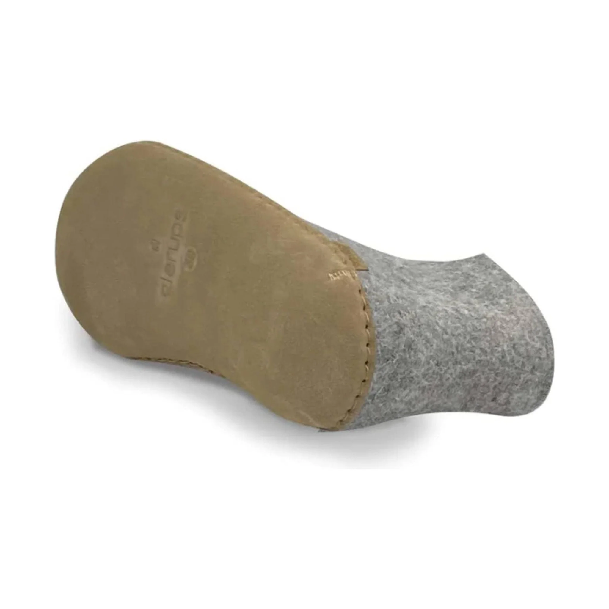 Glerups Boot With Leather Sole Slipper - Grey Suede - Image 4