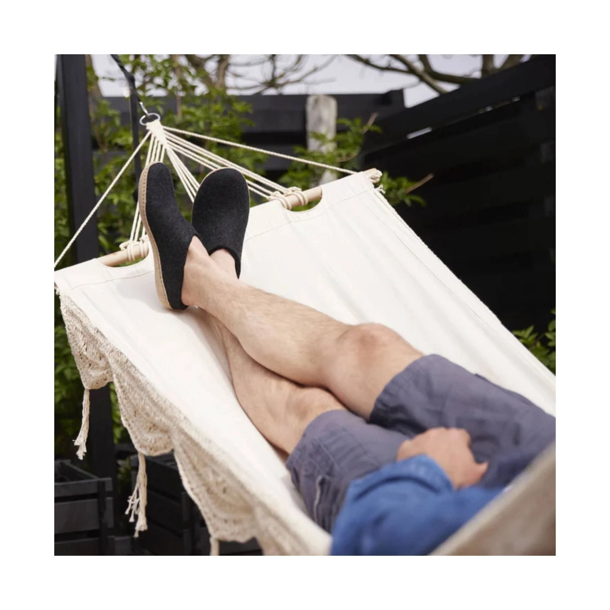Glerups Slip On With Leather Sole Slipper - Charcoal - Image 5