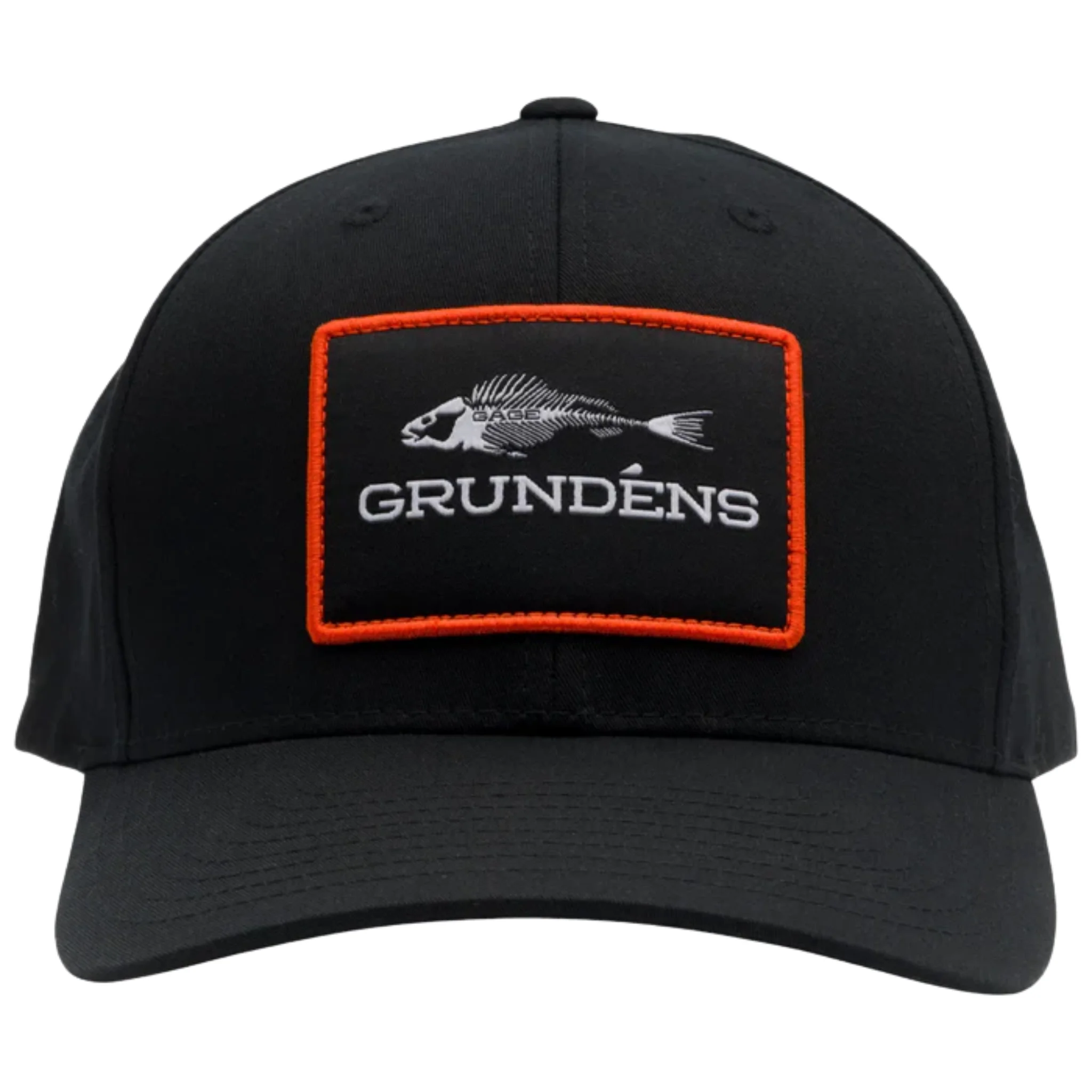 Grundens Fishbones Trucker 312 Hat - Black/Charcoal