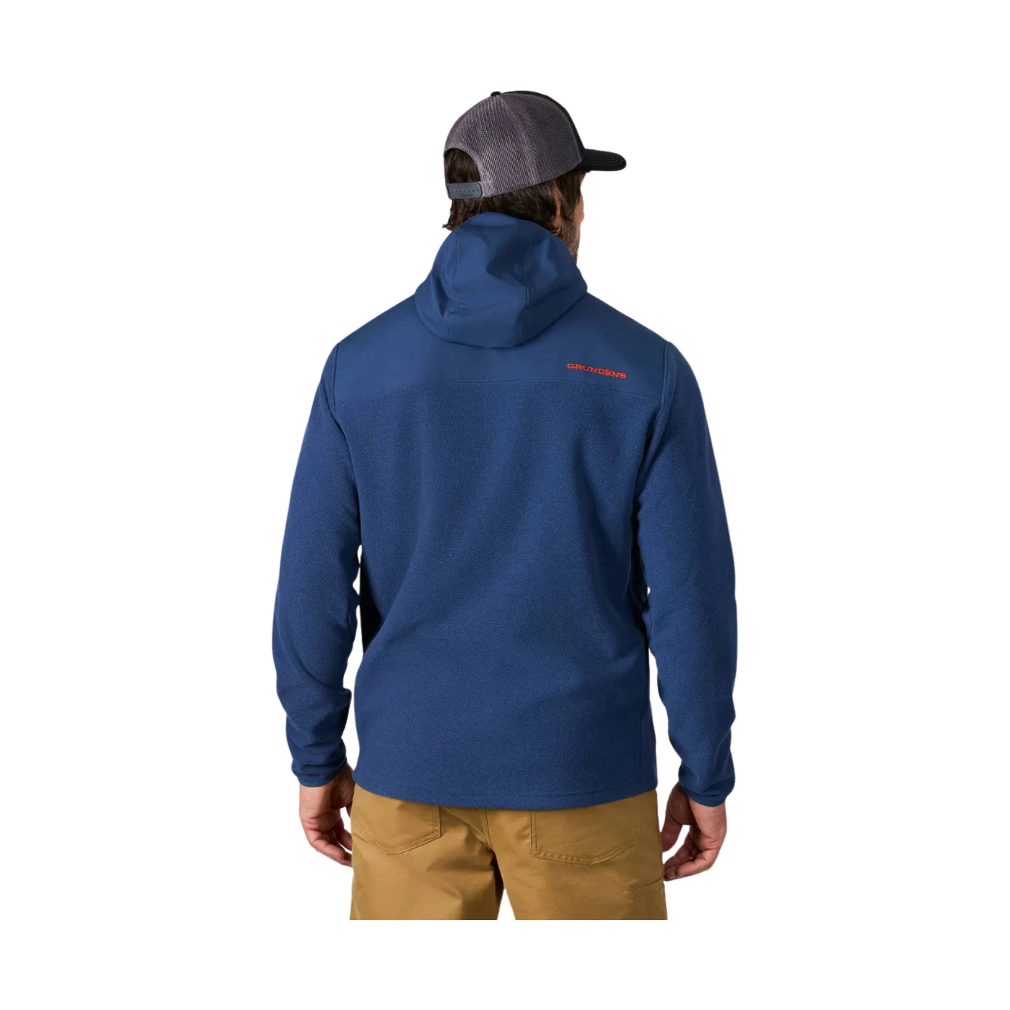 Grundens Men's Bering Fleece Pro Full Zip Hoodie - Blue Abyss - Image 2