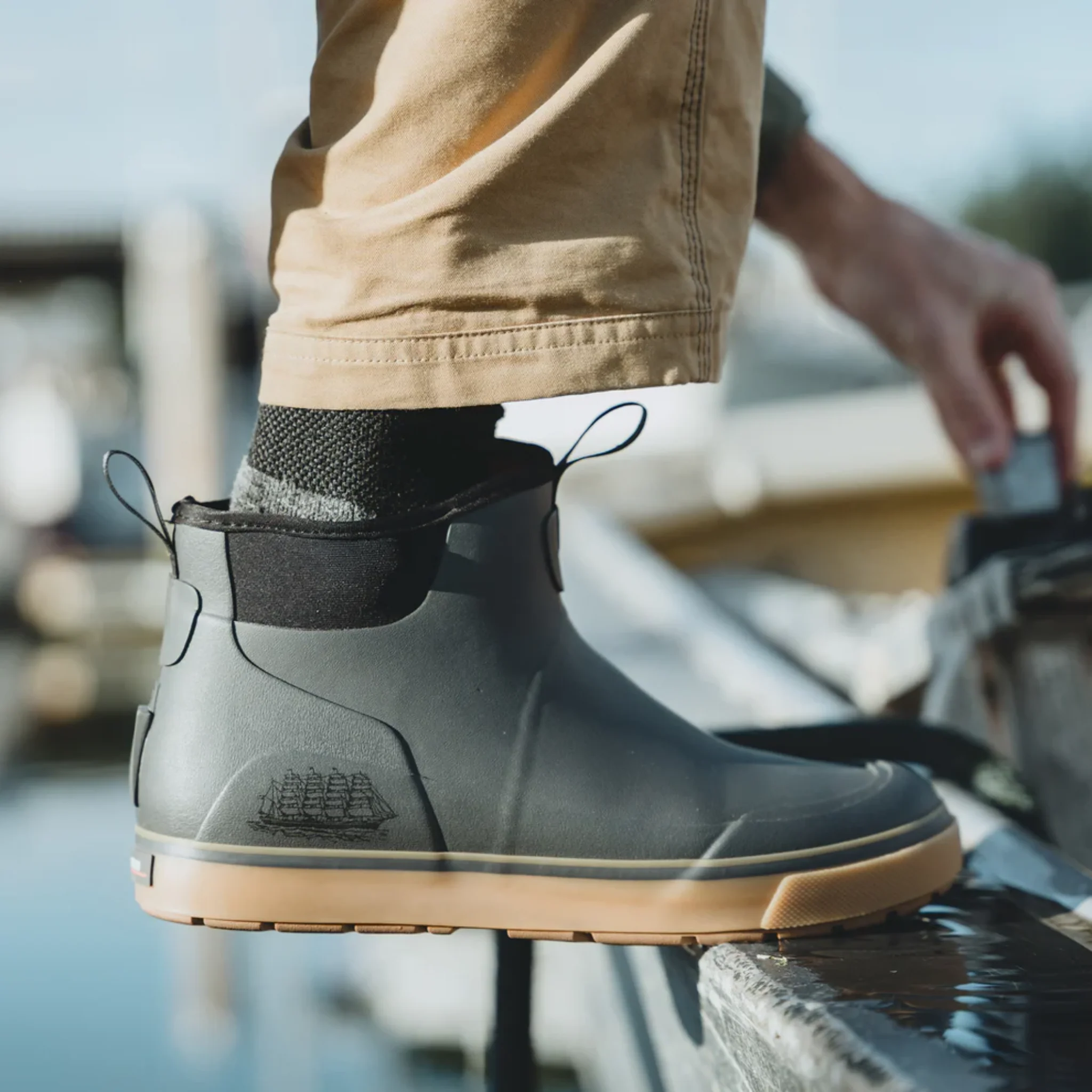 Grundens Men's Deck Boss Ankle Boot - Anchor - Image 5
