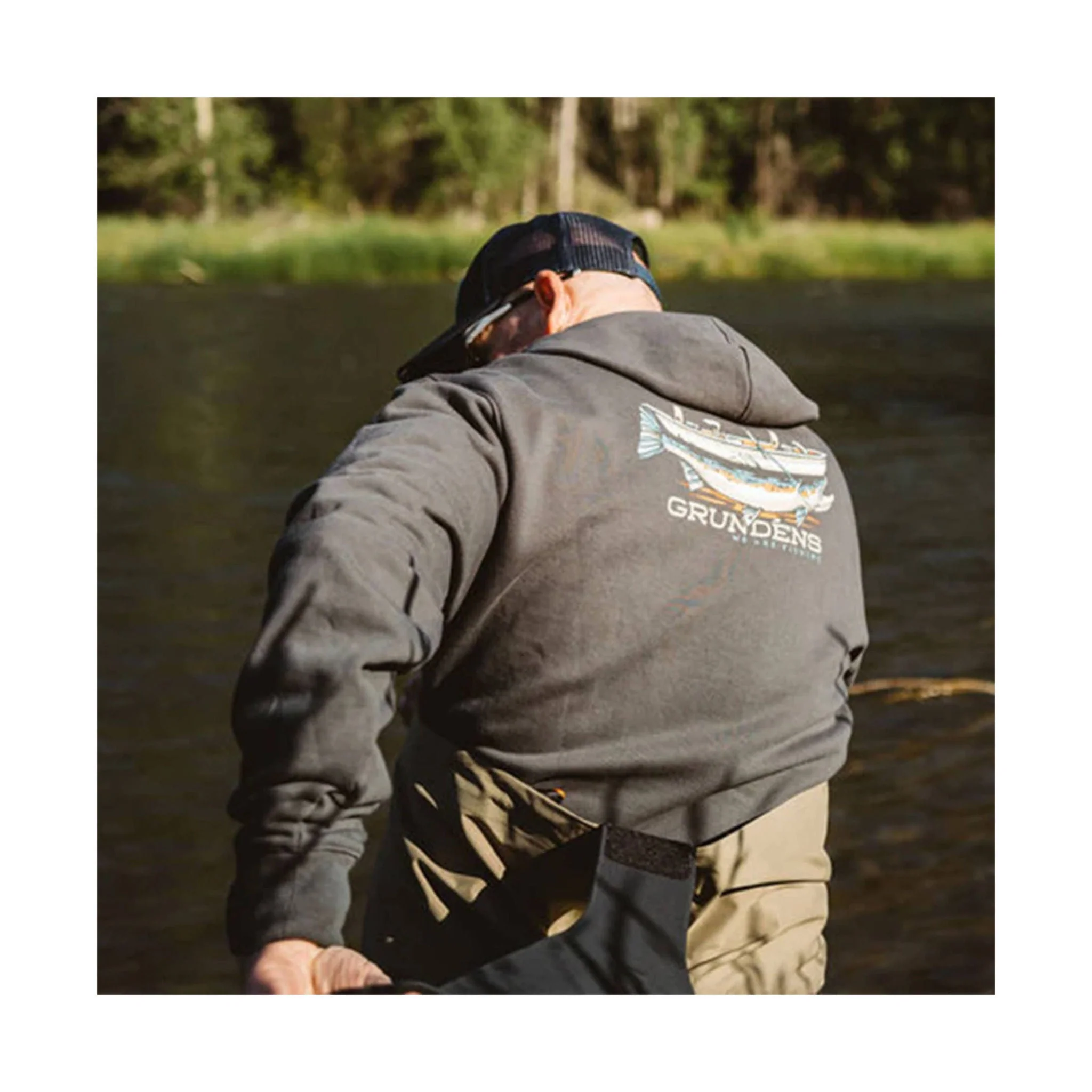 Grundens Men's Drift Boat Hoodie - Anchor - Image 3