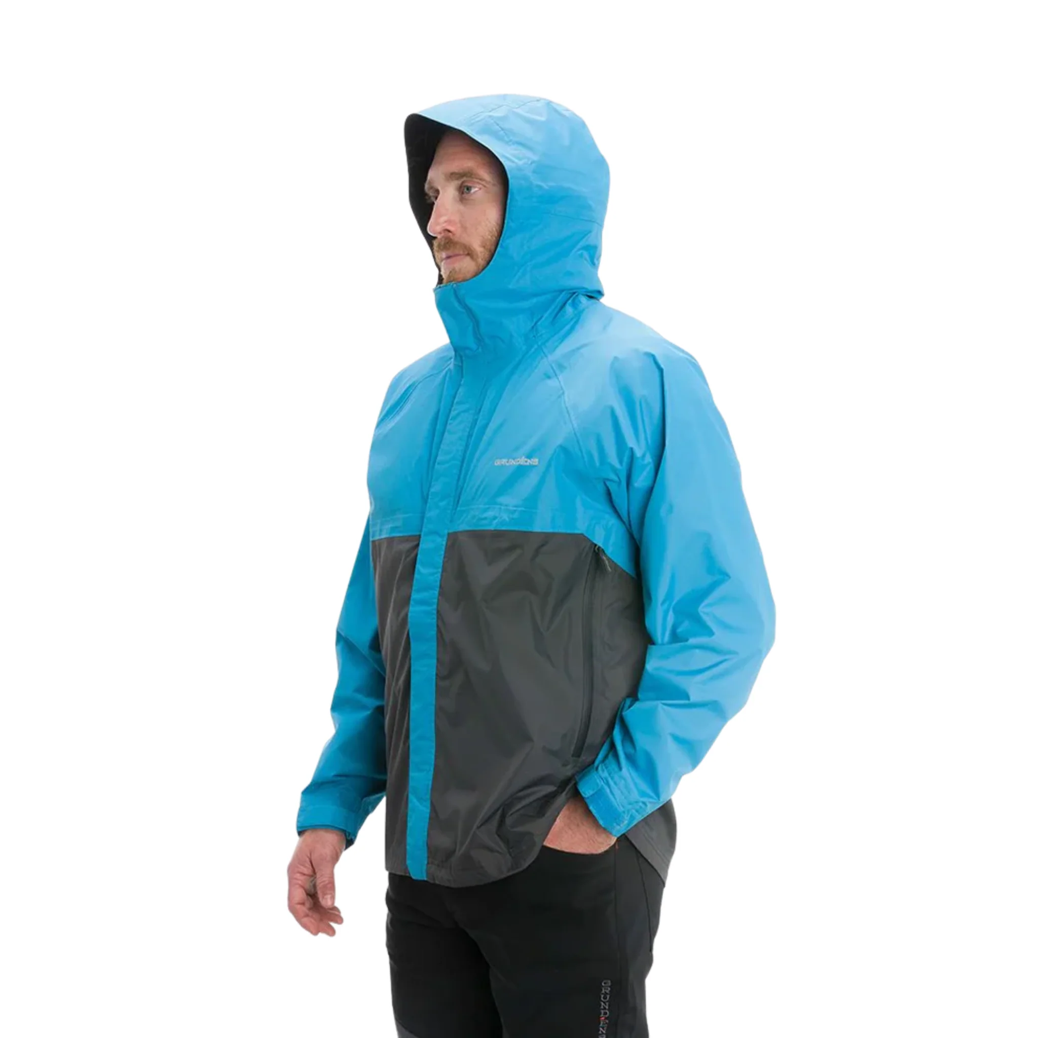 Grundens Men's Trident Rain Jacket - Coastal Blue - Image 2
