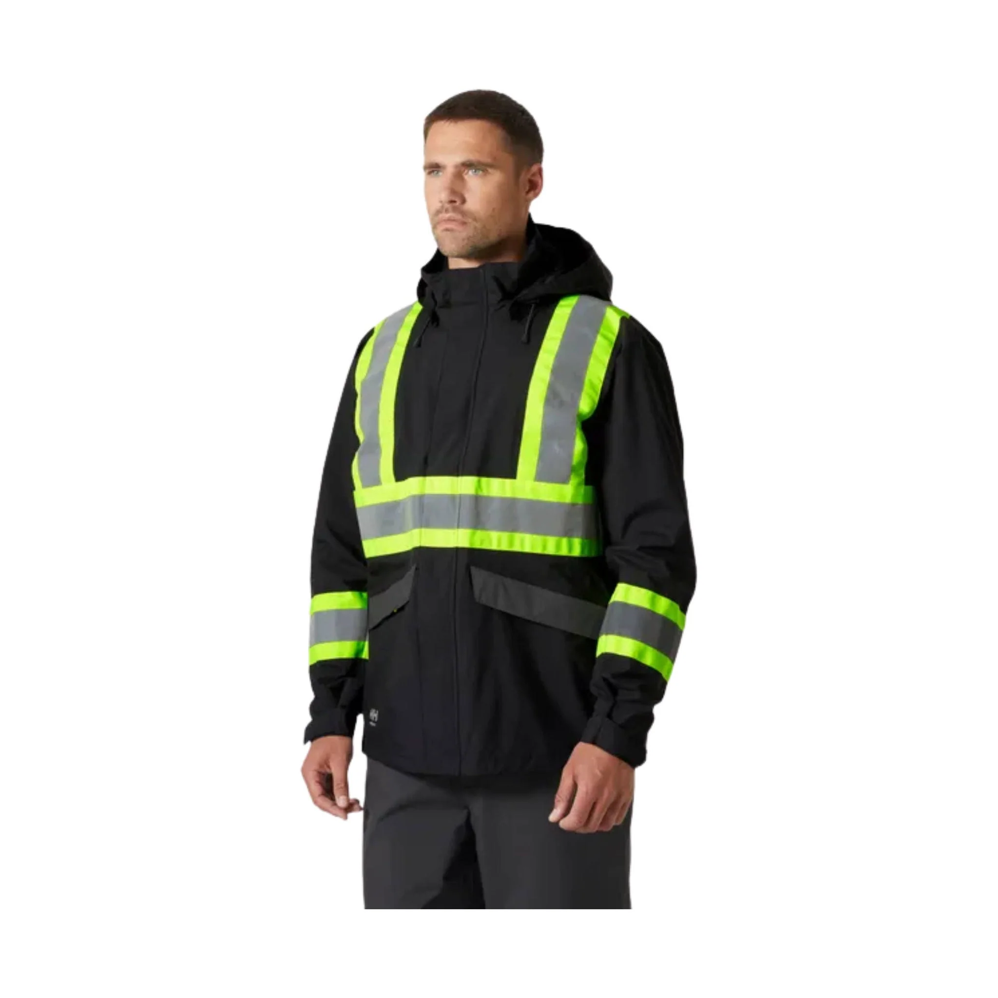 Helly Hansen Men's Alta Hi Vis Waterproof Shell CSA Jacket - Ebony